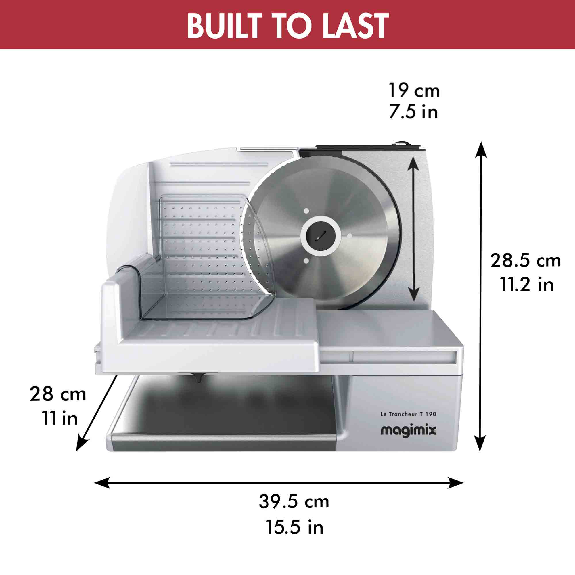 Magimix T190 Professional Food Slicer 11651 Magimix T190 Professional Food Slicer 11651