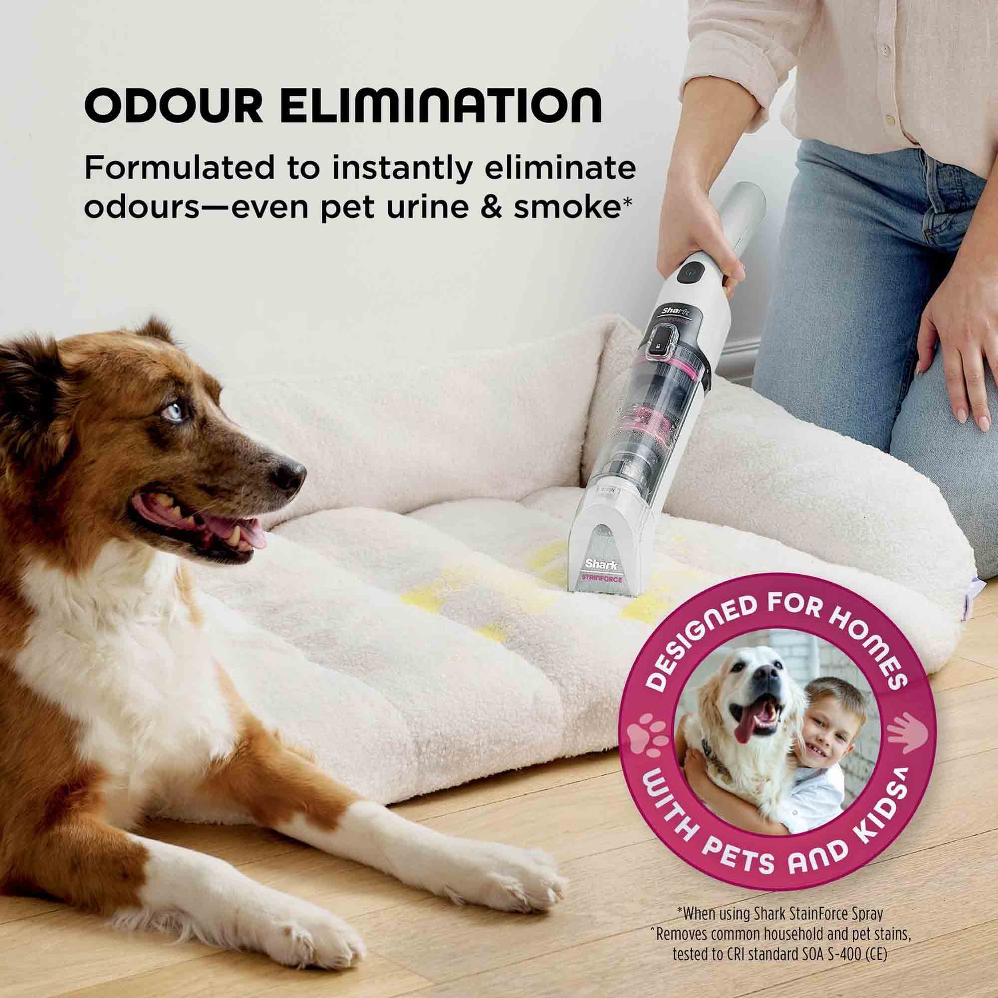 Shark StainForce Cordless Stain-Destroying Spot Cleaner - HX100UKT Shark StainForce Cordless Stain-Destroying Spot Cleaner - HX100UKT