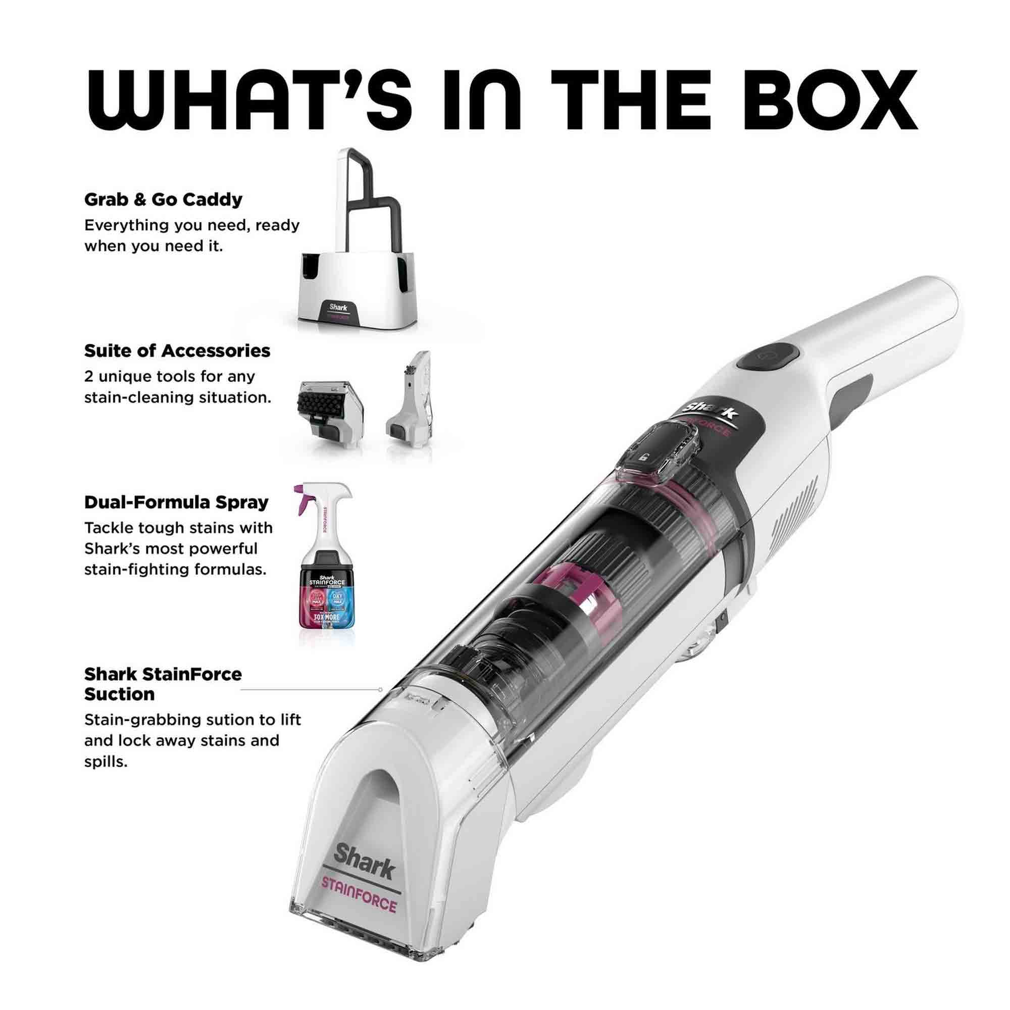 Shark StainForce Cordless Stain-Destroying Spot Cleaner - HX100UKT Shark StainForce Cordless Stain-Destroying Spot Cleaner - HX100UKT