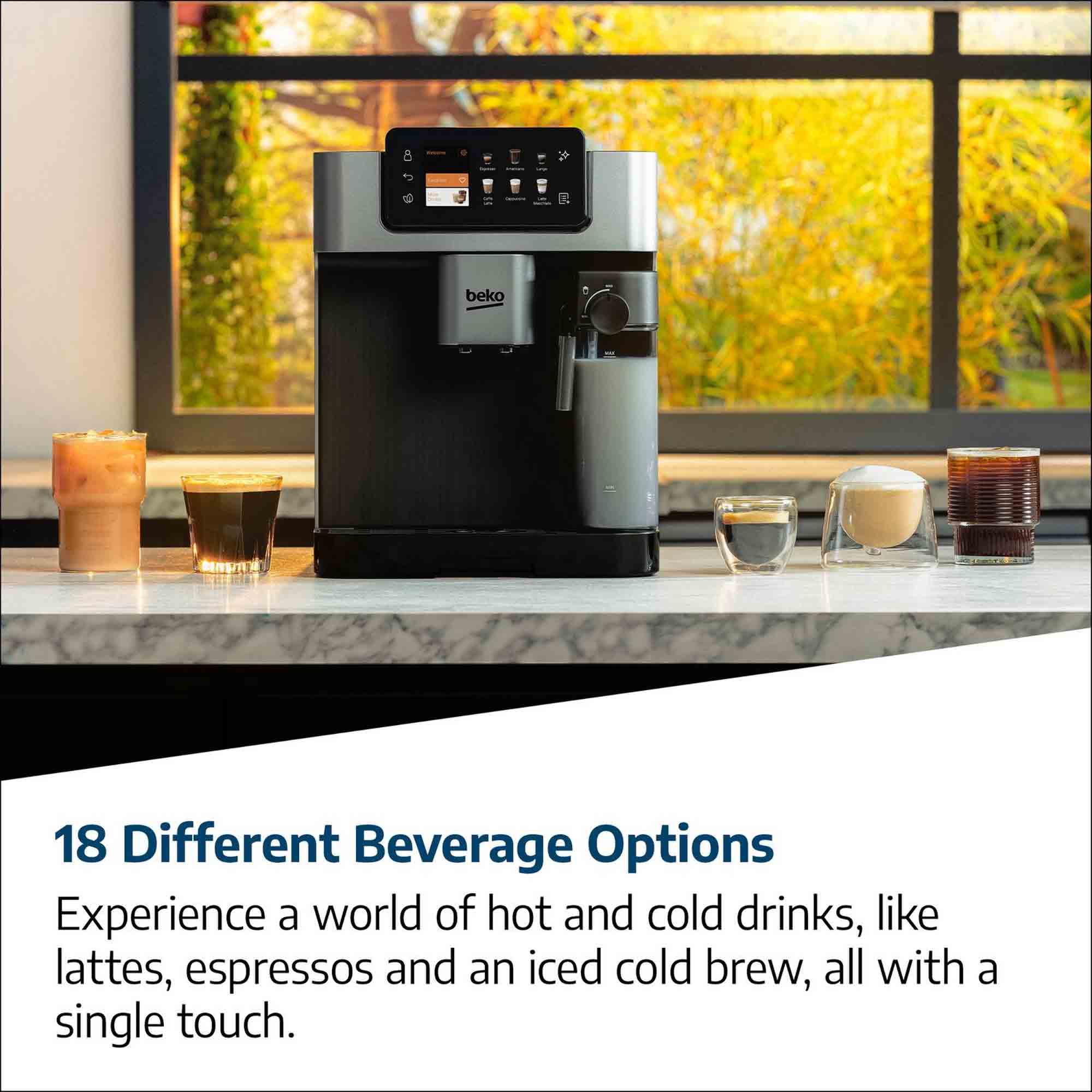 Beko CEG7348X CaffeExperto Bean to Cup Fully Automatic Espresso Machine in Silver Beko CEG7348X CaffeExperto Bean to Cup Fully Automatic Espresso Machine in Silver