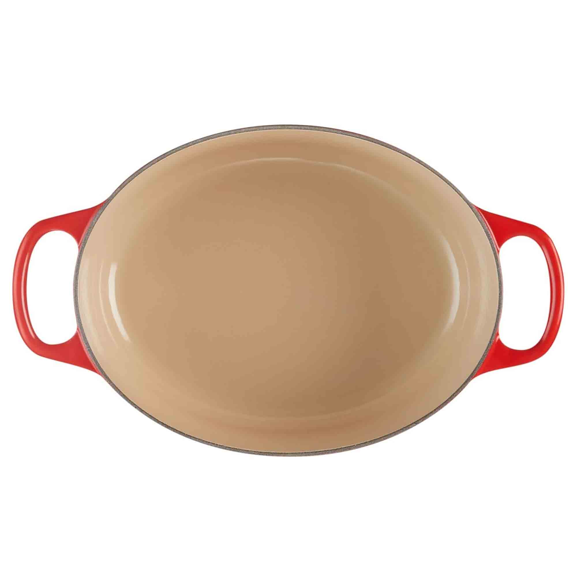 Le Creuset Cast Iron Oval Casserole in Cerise 27cm Le Creuset Cast Iron Oval Casserole in Cerise 27cm