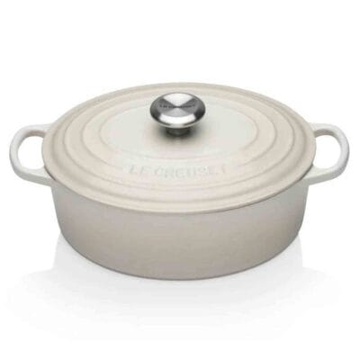 Le Creuset Cast Iron Oval Casserole in Meringue 27cm