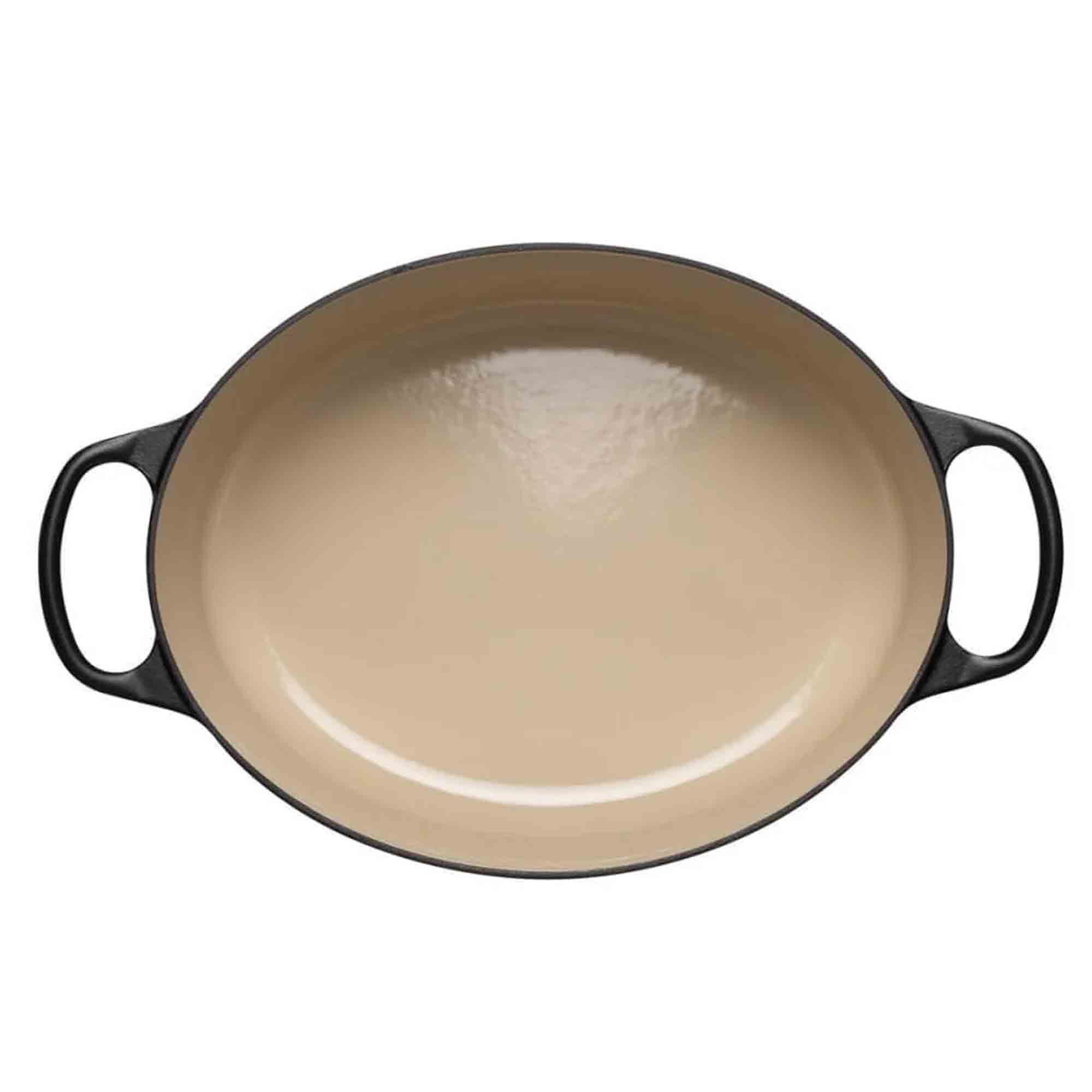 Le Creuset Cast Iron Oval Casserole in Satin Black 27cm Le Creuset Cast Iron Oval Casserole in Satin Black 27cm