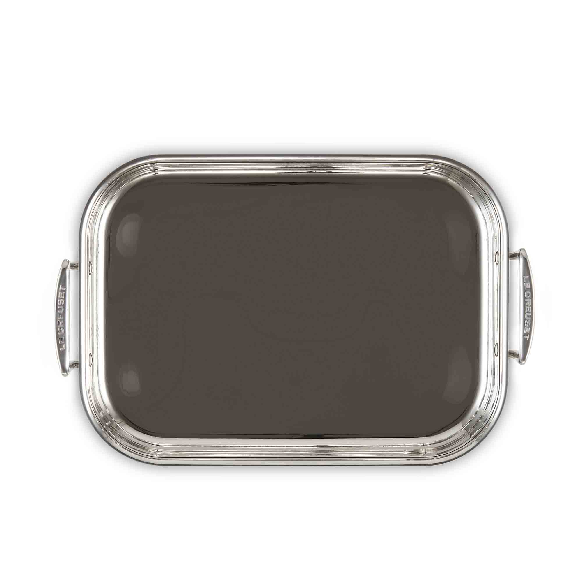 Le Creuset 3-ply Stainless Steel Rectangular Roaster 35cm Le Creuset 3-ply Stainless Steel Rectangular Roaster 35cm