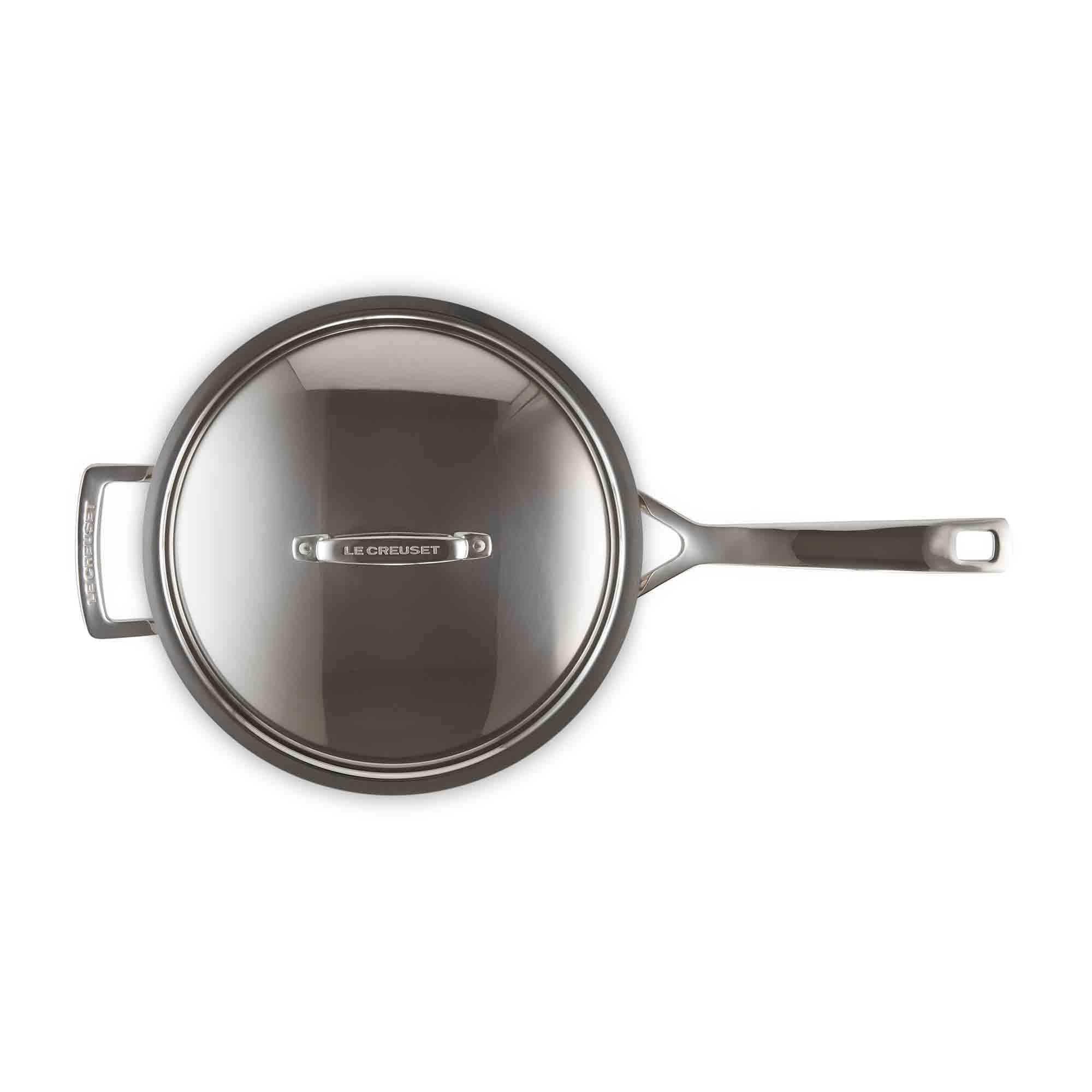 Le Creuset 3-ply Stainless Steel Non-Stick Chef’s Pan with Lid and Helper Handle 24cm Le Creuset 3-ply Stainless Steel Non-Stick Chef’s Pan with Lid and Helper Handle 24cm