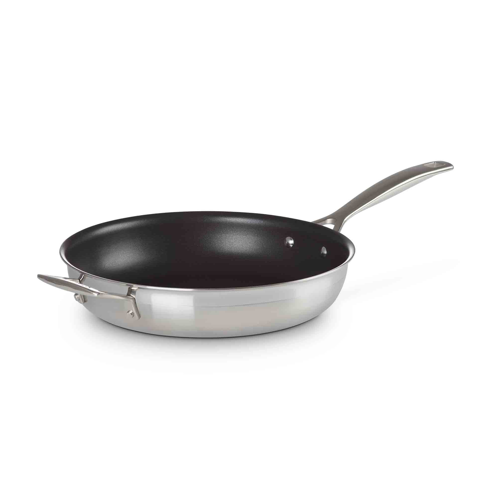 Le Creuset 3-ply Stainless Steel Non-Stick Frying Pan with Helper Handle 28cm Le Creuset 3-ply Stainless Steel Non-Stick Frying Pan with Helper Handle 28cm