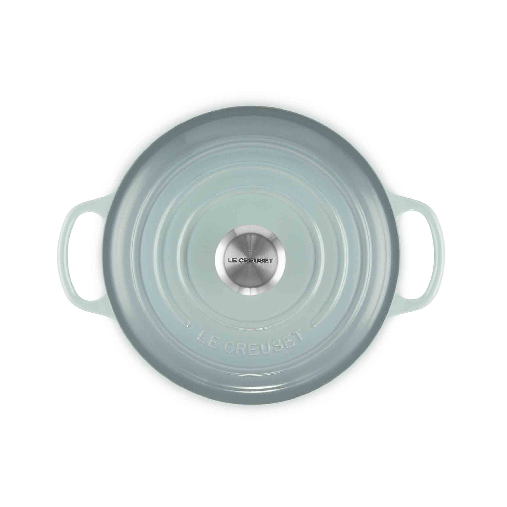 Le Creuset Cast Iron Round Casserole in Sea Salt 24cm Le Creuset Cast Iron Round Casserole in Sea Salt 24cm