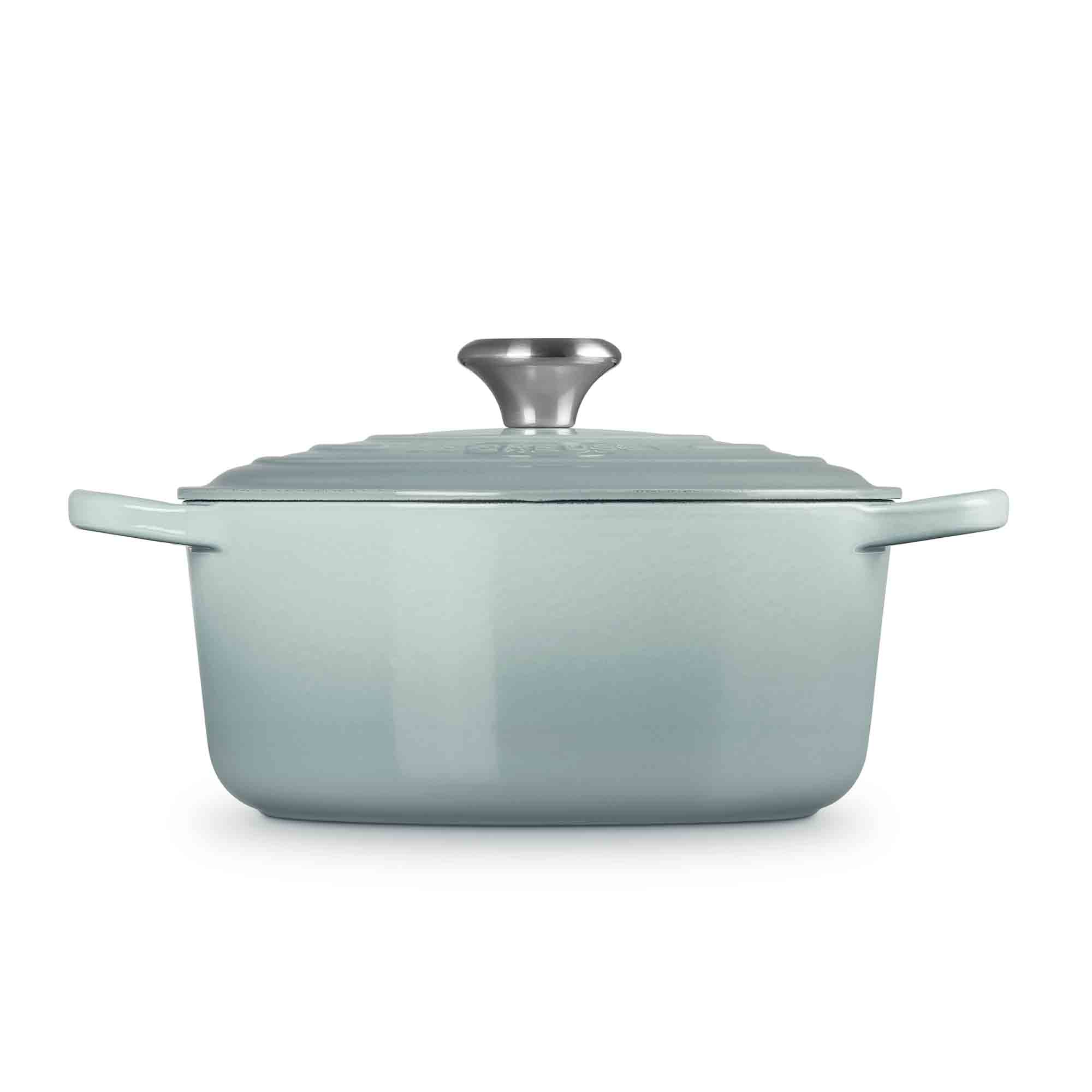 Le Creuset Cast Iron Round Casserole in Sea Salt 24cm Le Creuset Cast Iron Round Casserole in Sea Salt 24cm