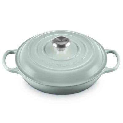 Le Creuset Cast Iron Shallow Casserole in Sea Salt 30cm
