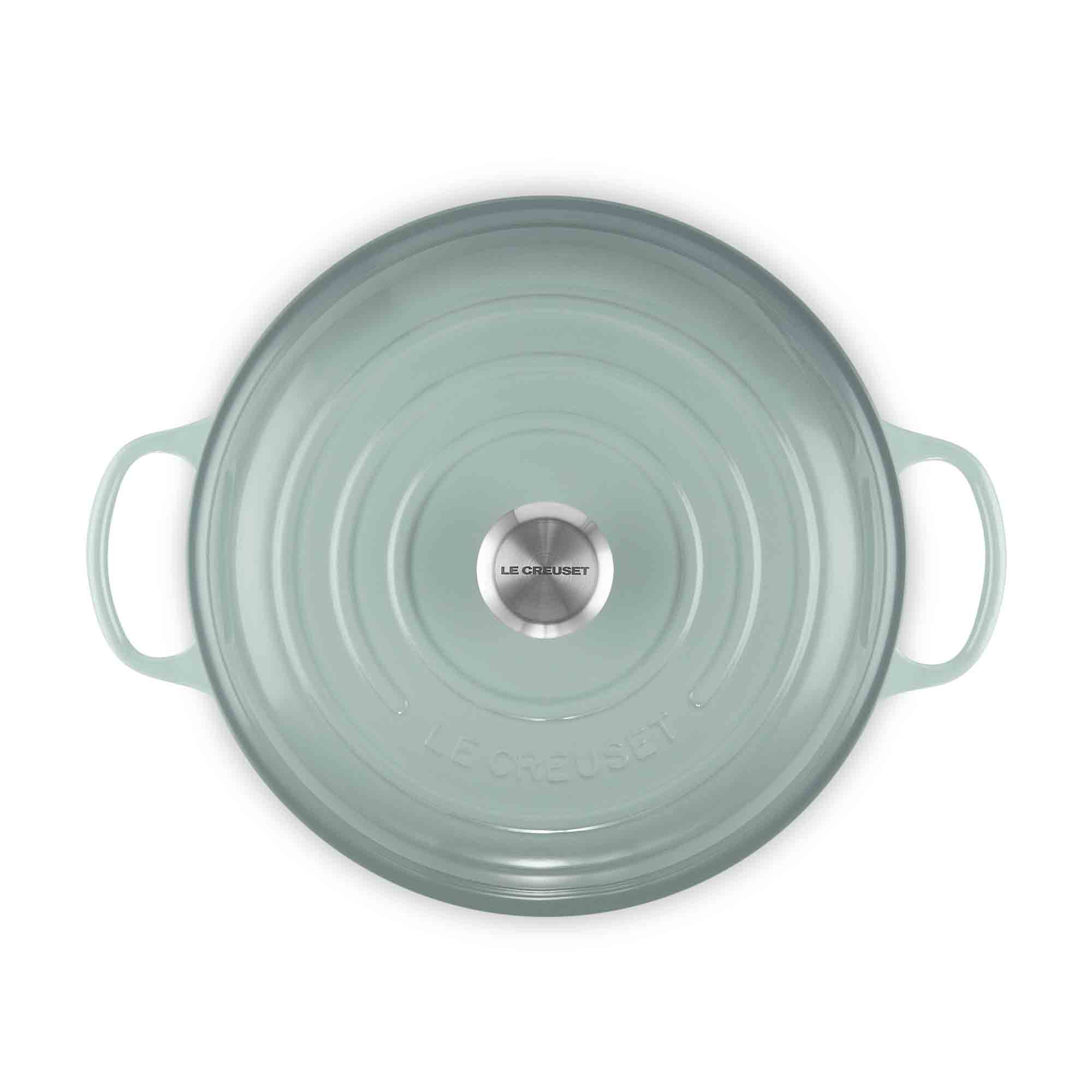 Le Creuset Cast Iron Shallow Casserole in Sea Salt 30cm Le Creuset Cast Iron Shallow Casserole in Sea Salt 30cm
