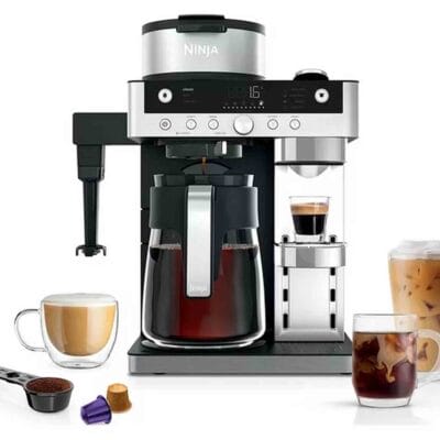 Ninja Prestige Dualbrew System Espresso Machine in Silver & Black -CFN802UK