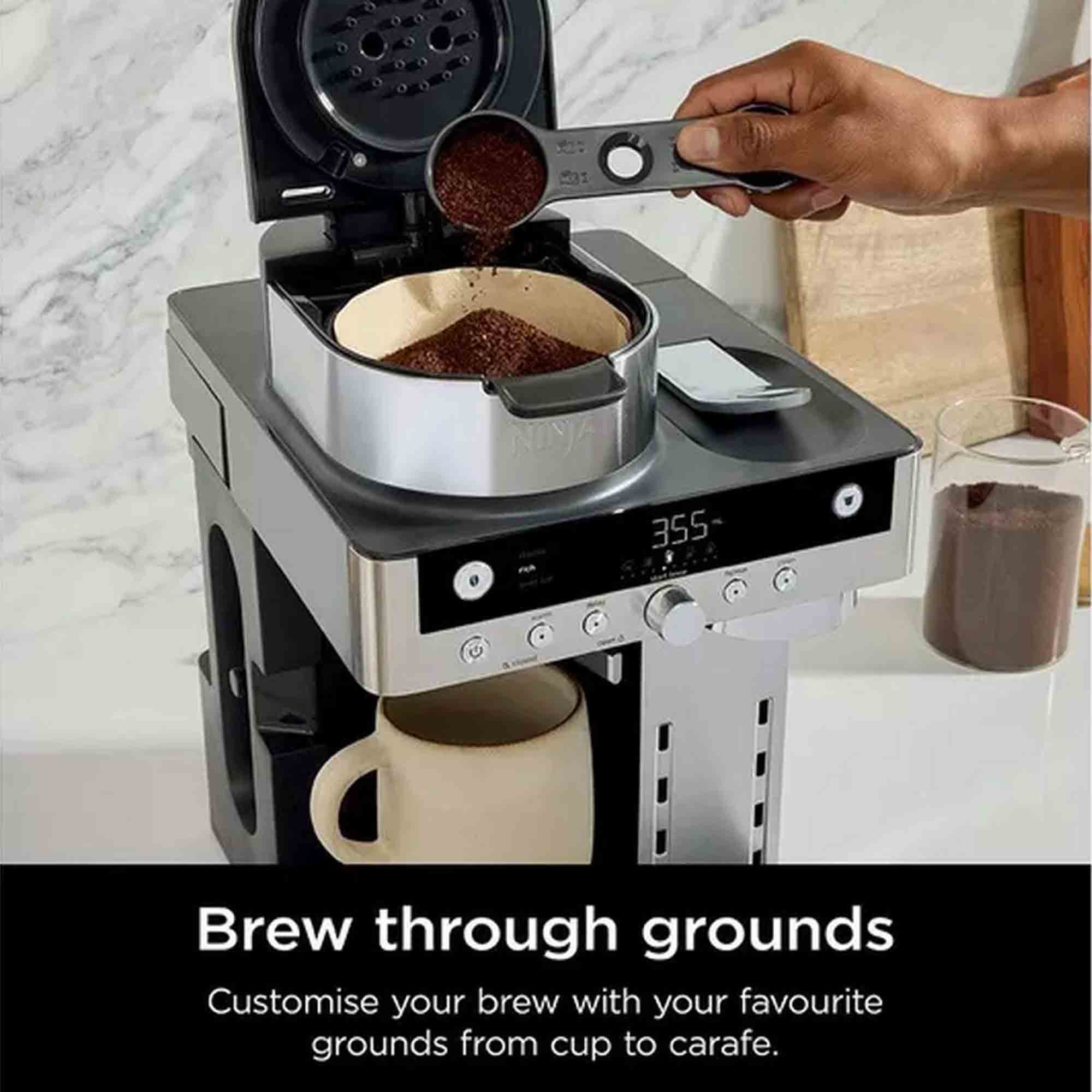 Ninja Prestige Dualbrew System Espresso Machine in Silver & Black -CFN802UK Ninja Prestige Dualbrew System Espresso Machine in Silver & Black -CFN802UK