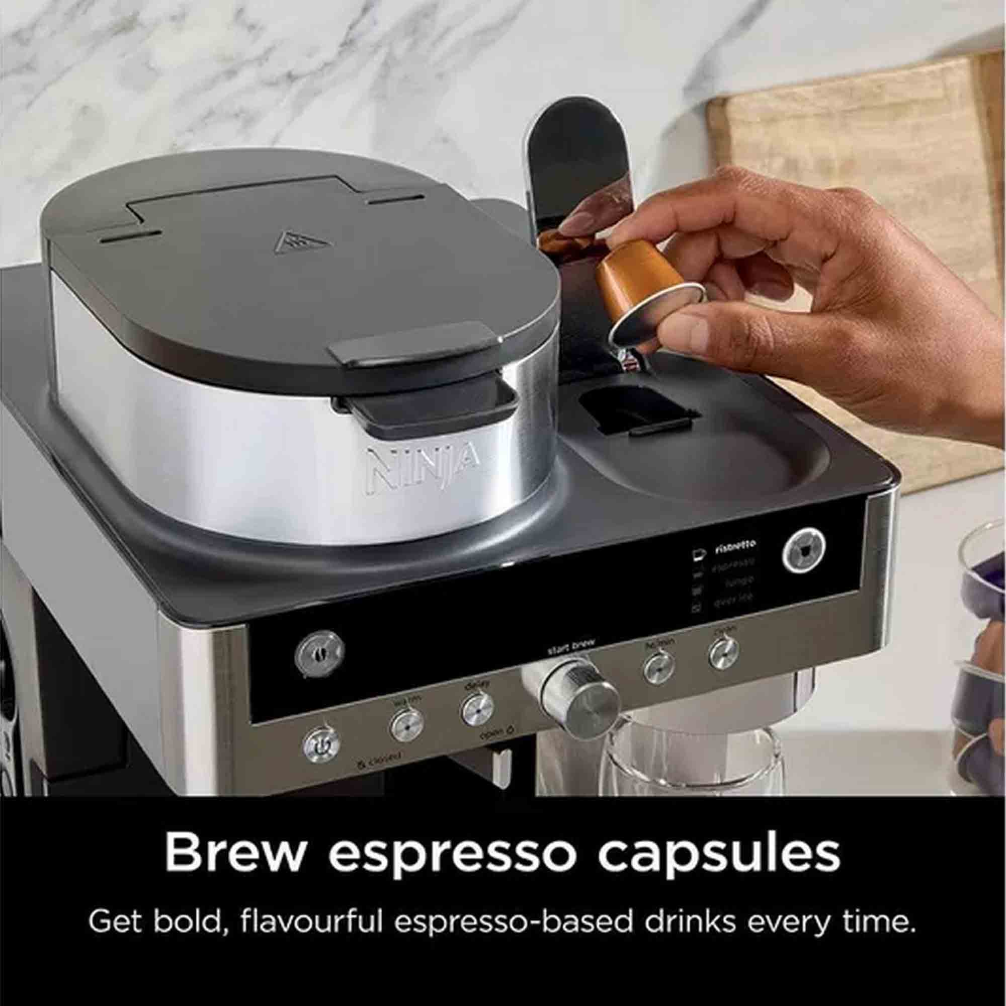 Ninja Prestige Dualbrew System Espresso Machine in Silver & Black -CFN802UK Ninja Prestige Dualbrew System Espresso Machine in Silver & Black -CFN802UK