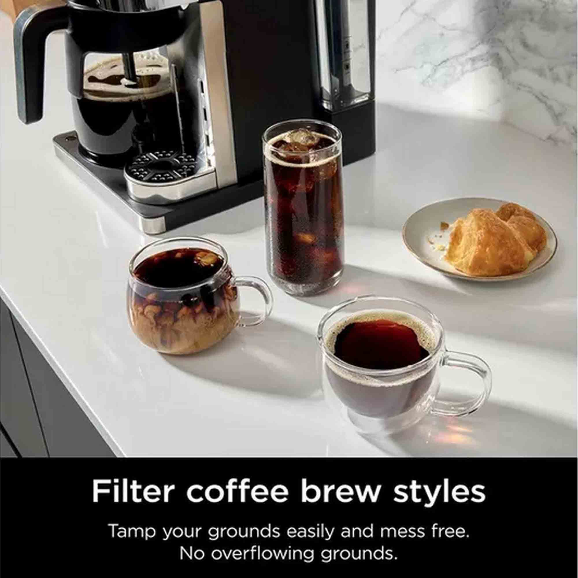 Ninja Prestige Dualbrew System Espresso Machine in Silver & Black -CFN802UK Ninja Prestige Dualbrew System Espresso Machine in Silver & Black -CFN802UK