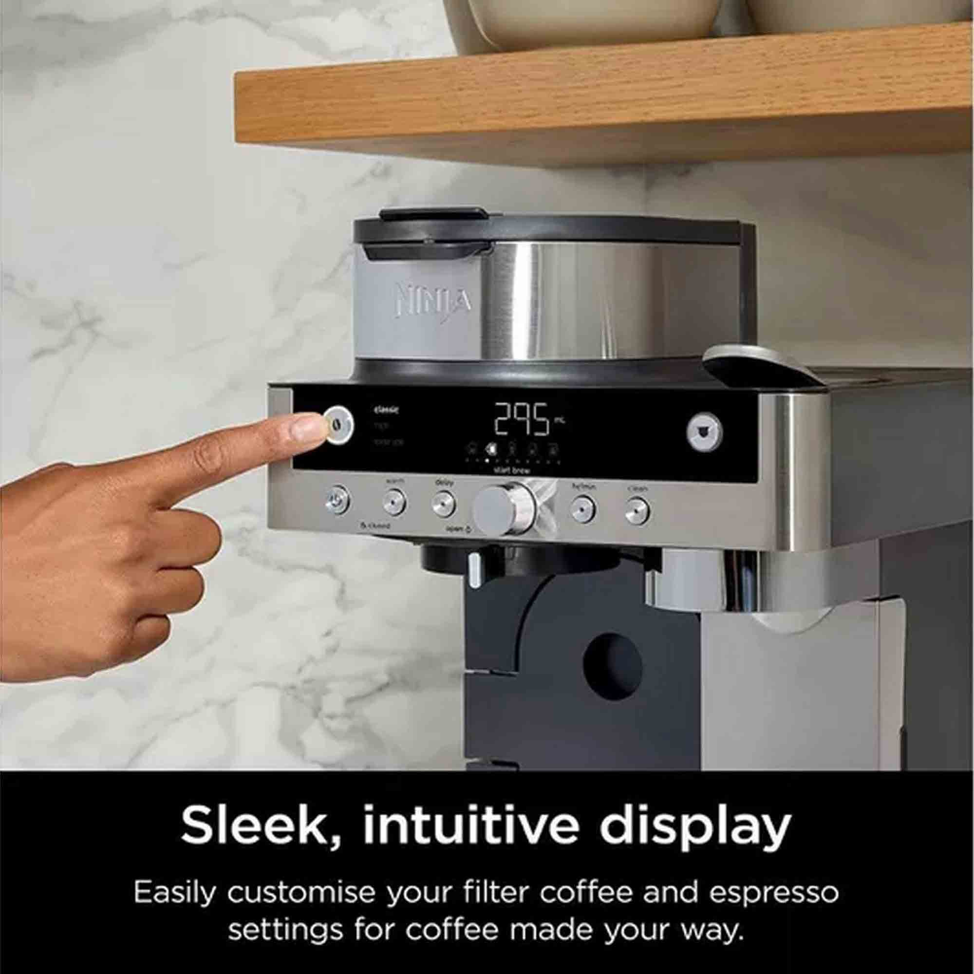Ninja Prestige Dualbrew System Espresso Machine in Silver & Black -CFN802UK Ninja Prestige Dualbrew System Espresso Machine in Silver & Black -CFN802UK