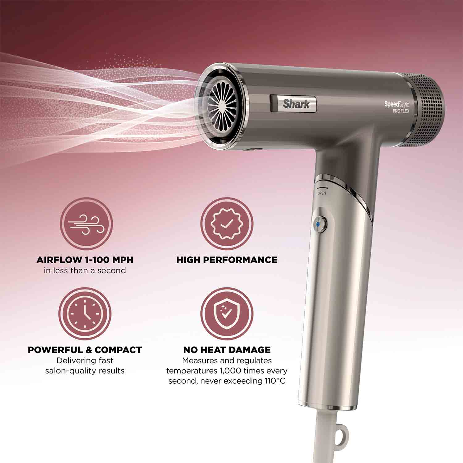 Shark HD542UK SpeedStyle Pro FLEX 4-in-1 High-Velocity Hair Dryer System – Mocha Silver Shark HD542UK SpeedStyle Pro FLEX 4-in-1 High-Velocity Hair Dryer System – Mocha Silver