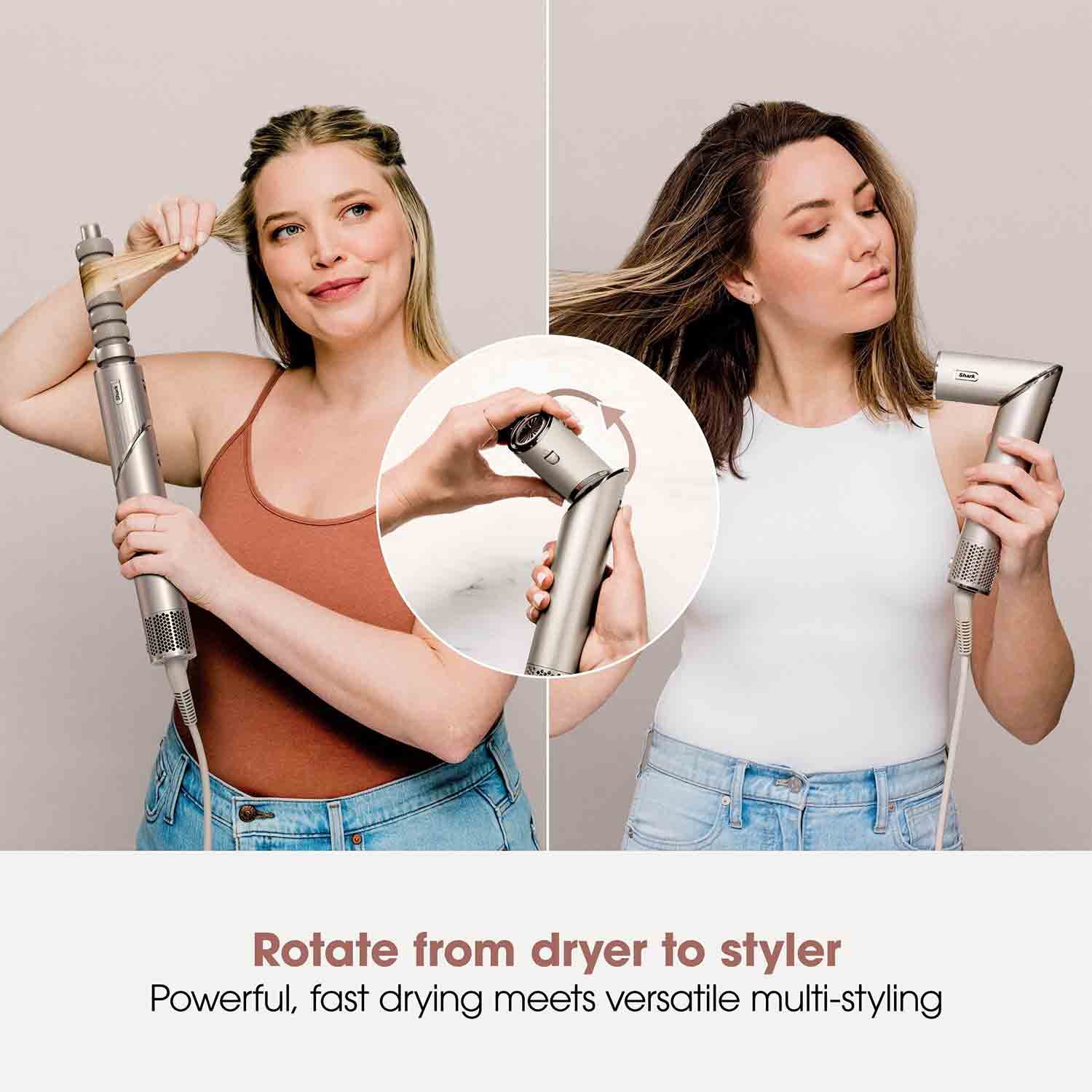 Shark HD426SLUK FlexStyle Air Styler & Hair Dryer for Straight & Wavy Hair – 3 Attachments – Stone Shark HD426SLUK FlexStyle Air Styler & Hair Dryer for Straight & Wavy Hair – 3 Attachments – Stone