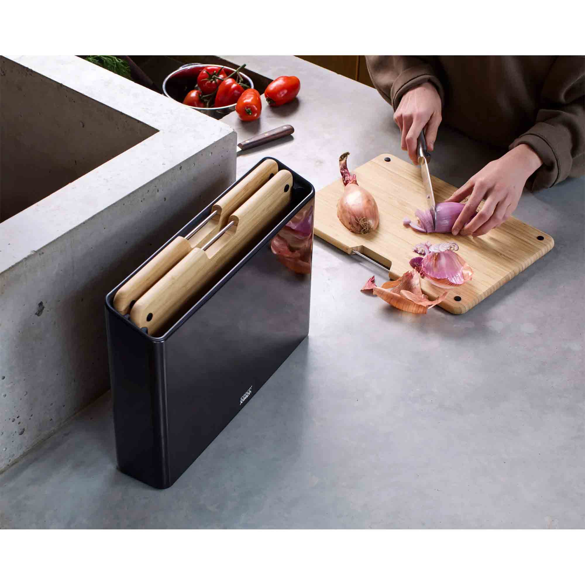 Joseph Joseph Folio Steel 3 Piece Chopping Board Set in Bamboo - 1000077 Joseph Joseph Folio Steel 3 Piece Chopping Board Set in Bamboo - 1000077