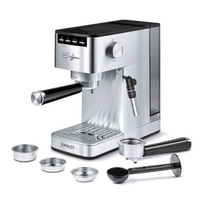 Polti Coffea P10S Manual Espresso Machine in Silver
