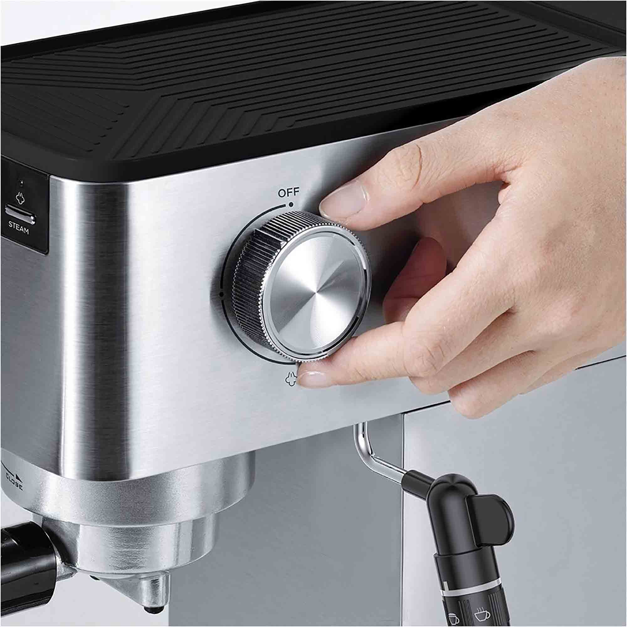 Polti Coffea P10S Manual Espresso Machine in Silver Polti Coffea P10S Manual Espresso Machine in Silver