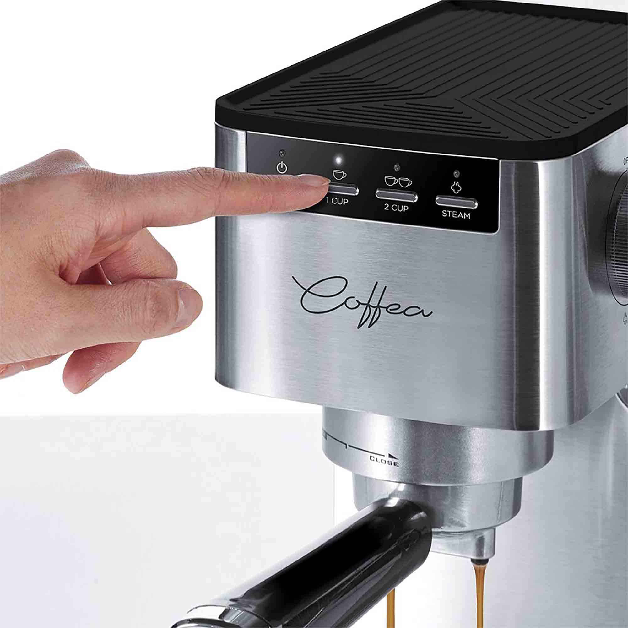 Polti Coffea P10S Manual Espresso Machine in Silver Polti Coffea P10S Manual Espresso Machine in Silver