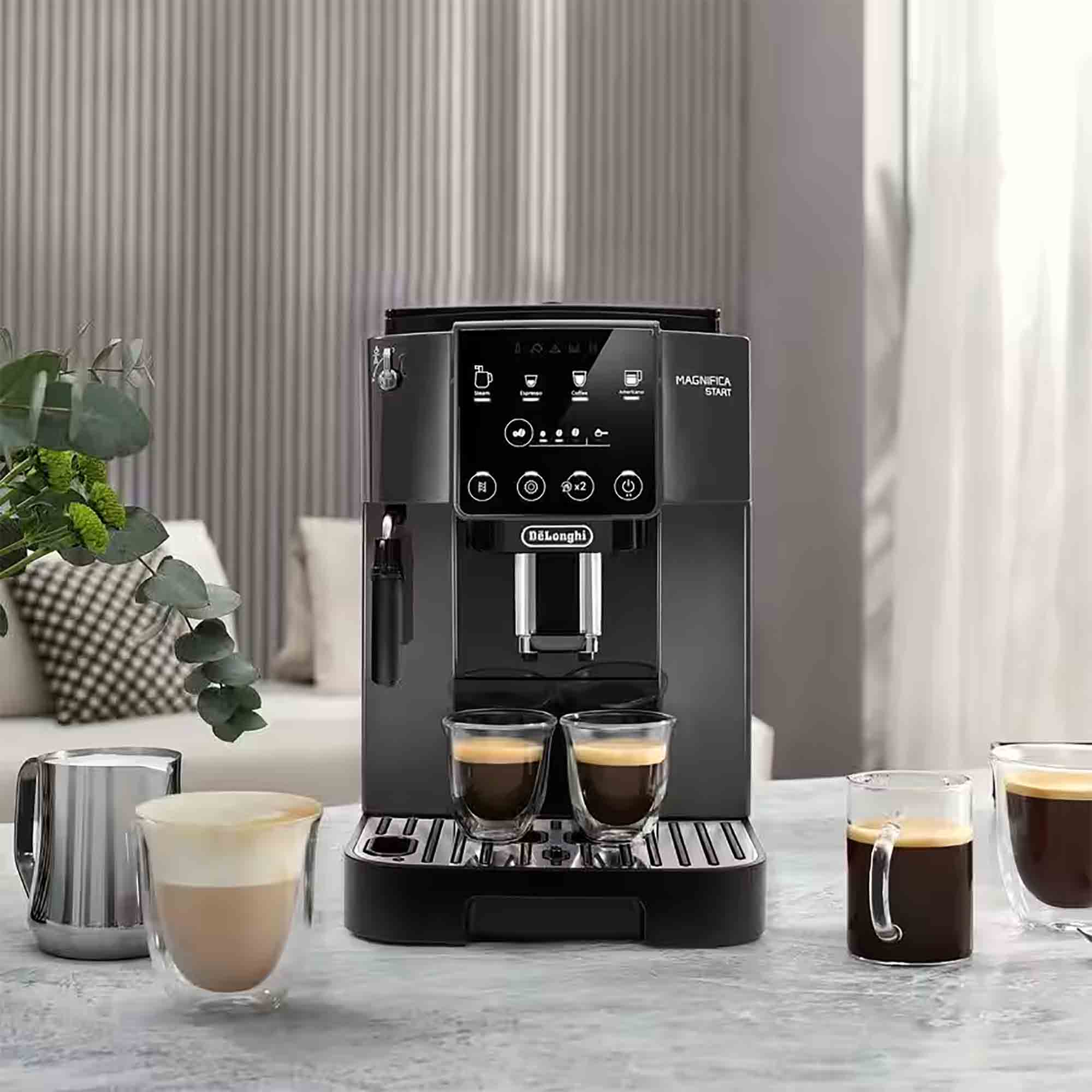 Delonghi Magnifica Start Bean to Cup Automatic Coffee Machine in Grey & Black – ECAM22022GB Delonghi Magnifica Start Bean to Cup Automatic Coffee Machine in Grey & Black – ECAM22022GB