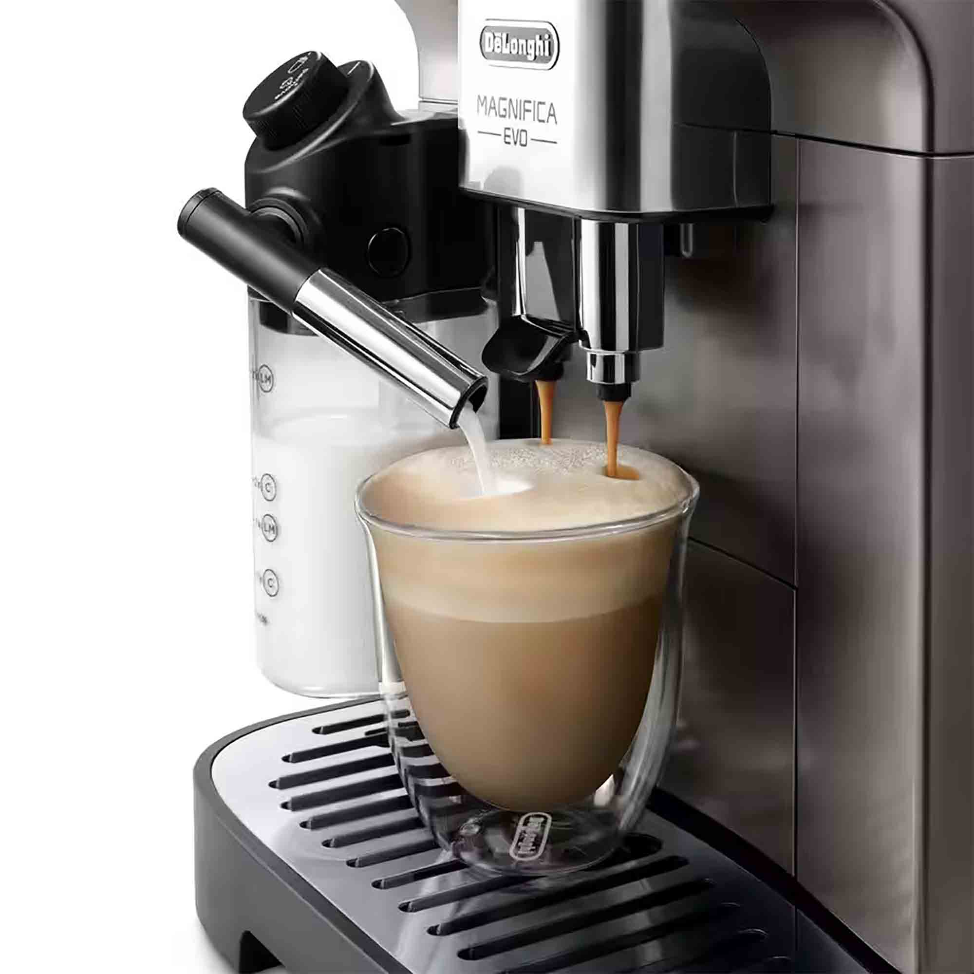 Delonghi Magnifica Evo Fully Automatic Bean to Cup coffee machine in Titanium Grey & Black- ECAM29083TB Delonghi Magnifica Evo Fully Automatic Bean to Cup coffee machine in Titanium Grey & Black- ECAM29083TB