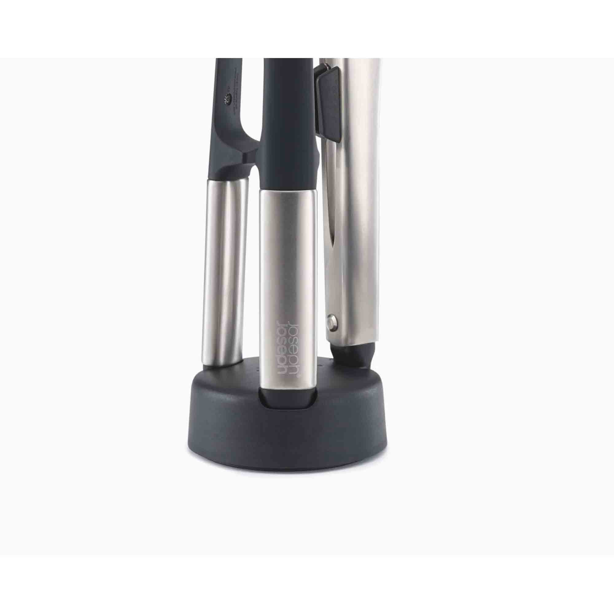 Joseph Joseph Elevate™ Fusion 3-Piece Stainless-Steel Utensil Set with Compact Stand – 10569 Joseph Joseph Elevate™ Fusion 3-Piece Stainless-Steel Utensil Set with Compact Stand – 10569