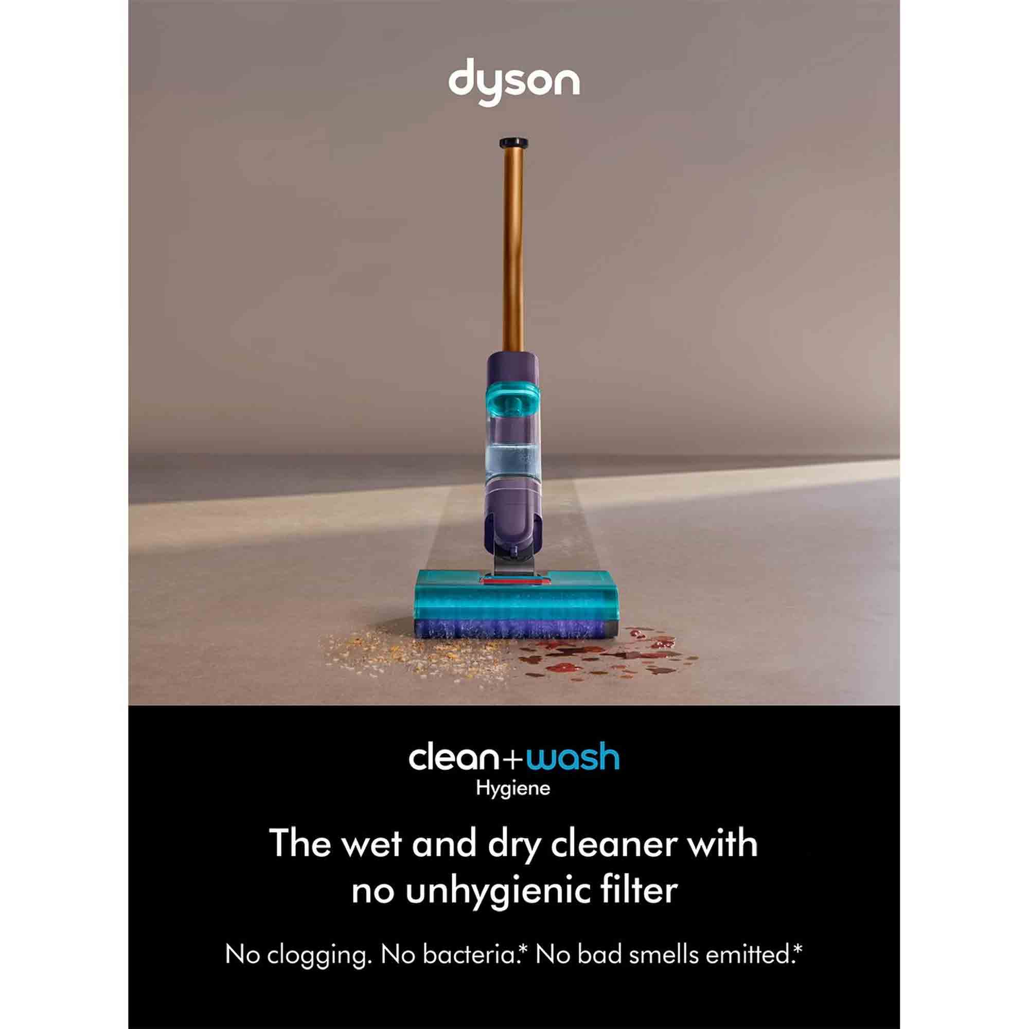 Dyson Clean & Wash Hygiene Cordless Hard Floor Cleaner - Gold & Blue Dyson Clean & Wash Hygiene Cordless Hard Floor Cleaner - Gold & Blue