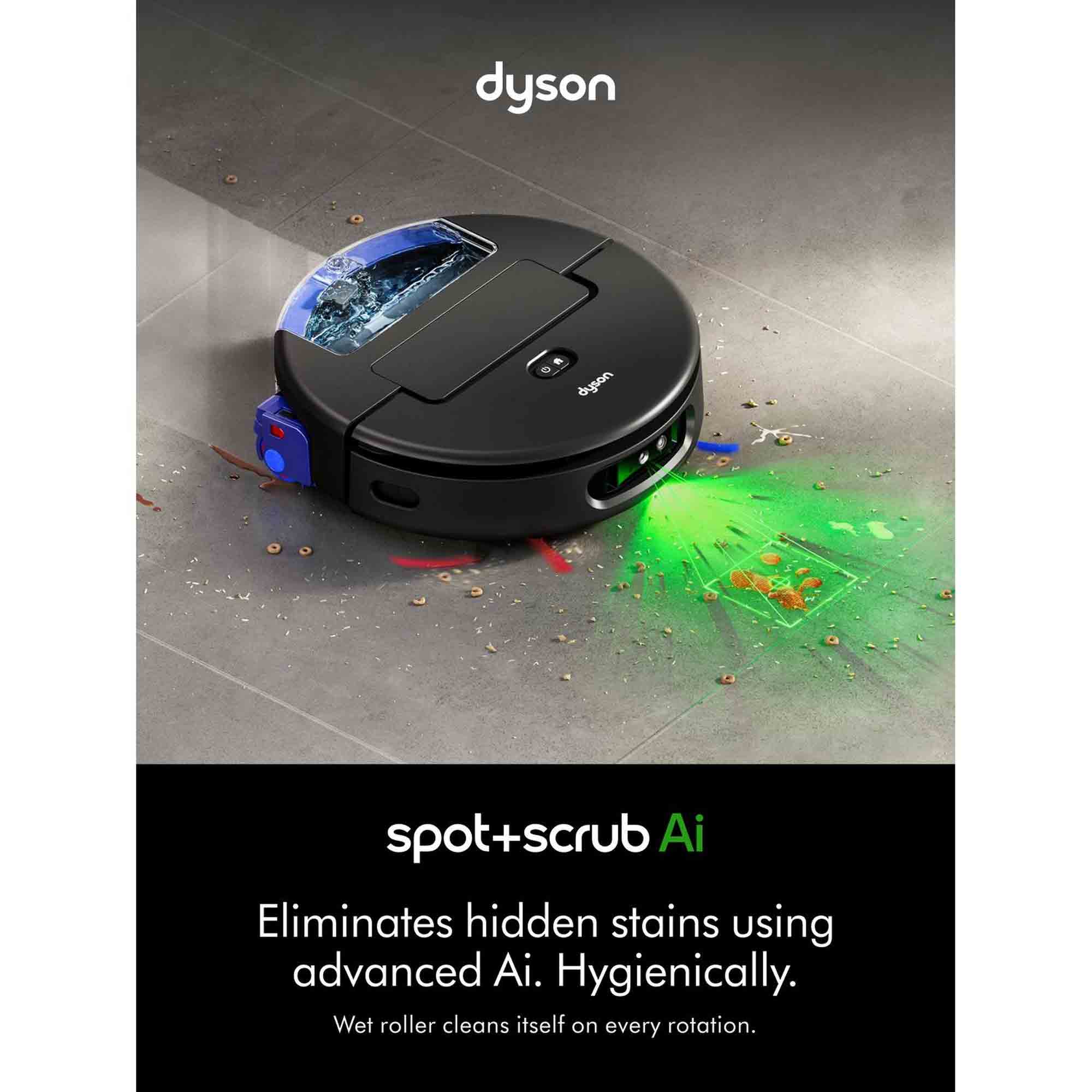 Dyson Spot & Scrub AI robot vacuum cleaner in Black Dyson Spot & Scrub AI robot vacuum cleaner in Black