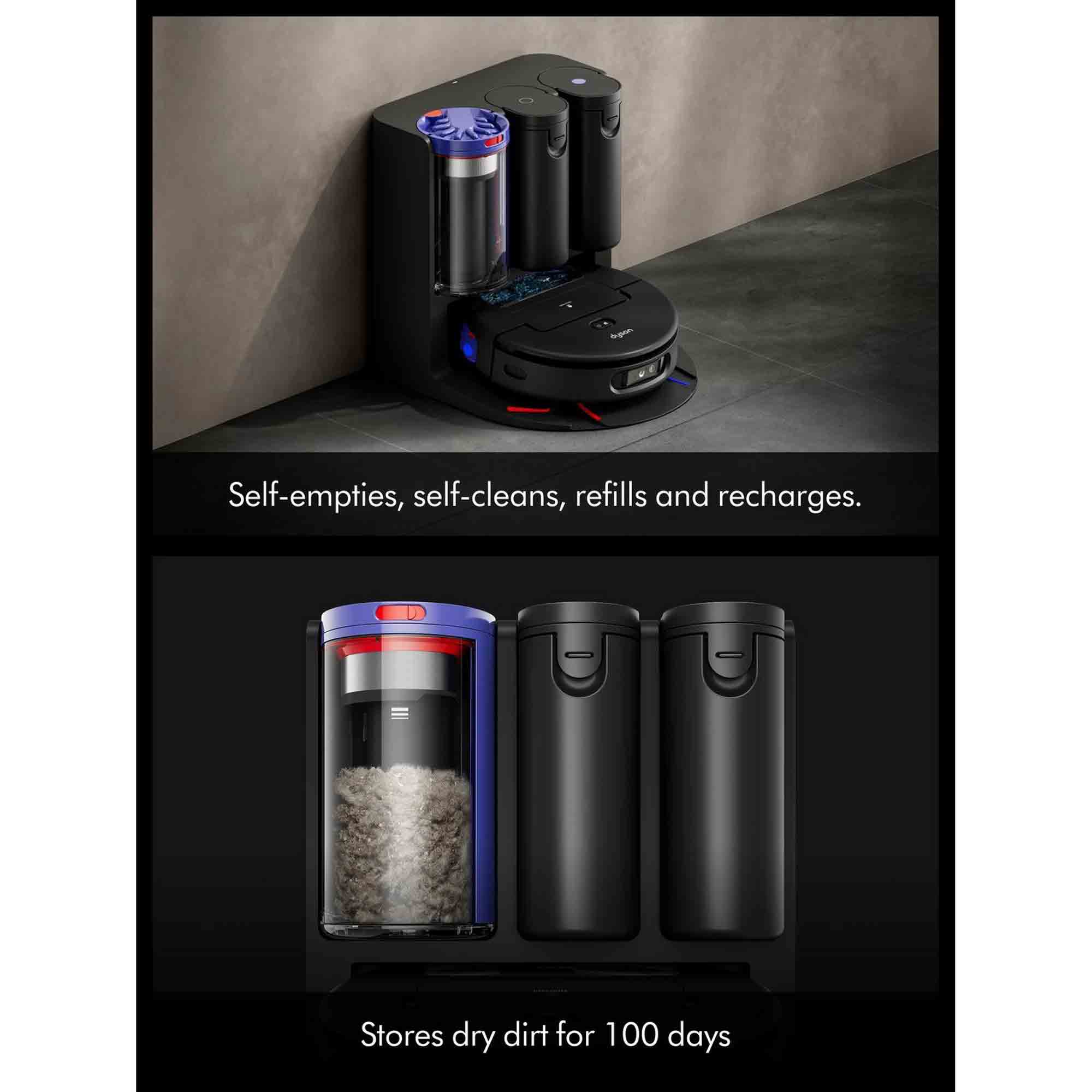 Dyson Spot & Scrub AI robot vacuum cleaner in Black Dyson Spot & Scrub AI robot vacuum cleaner in Black