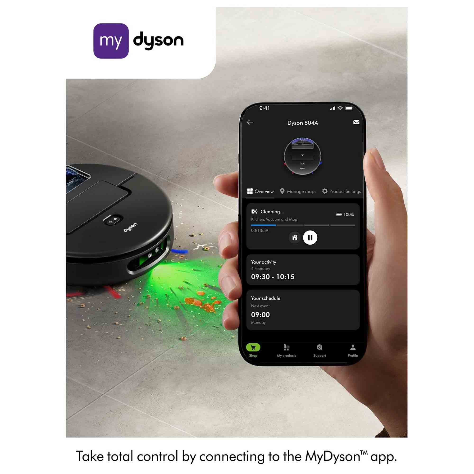 Dyson Spot & Scrub AI robot vacuum cleaner in Black Dyson Spot & Scrub AI robot vacuum cleaner in Black