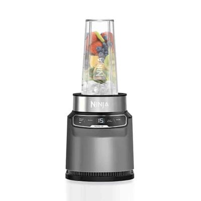 Ninja Motorised Compact Blender with Auto-iQ in Dark Grey - BN500UK