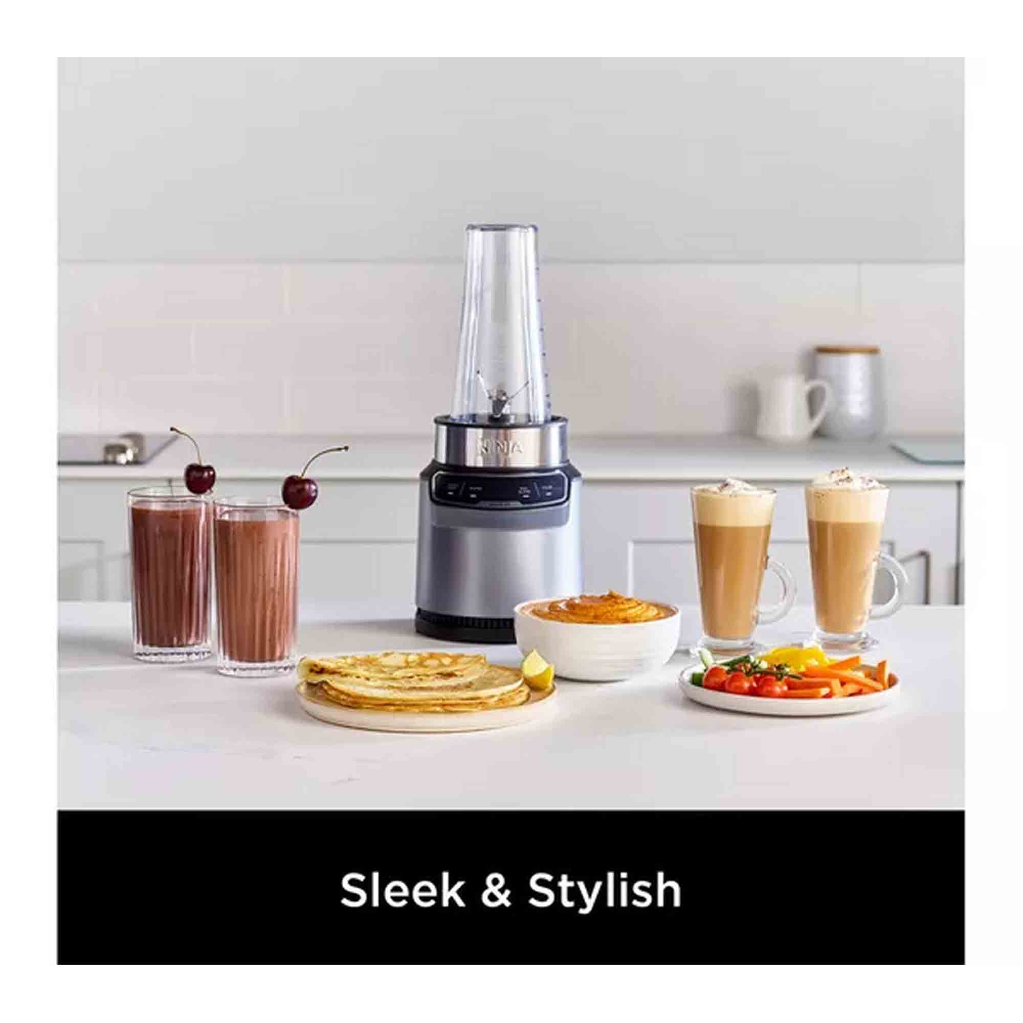 Ninja Motorised Compact Blender with Auto-iQ in Dark Grey - BN500UK Ninja Motorised Compact Blender with Auto-iQ in Dark Grey - BN500UK