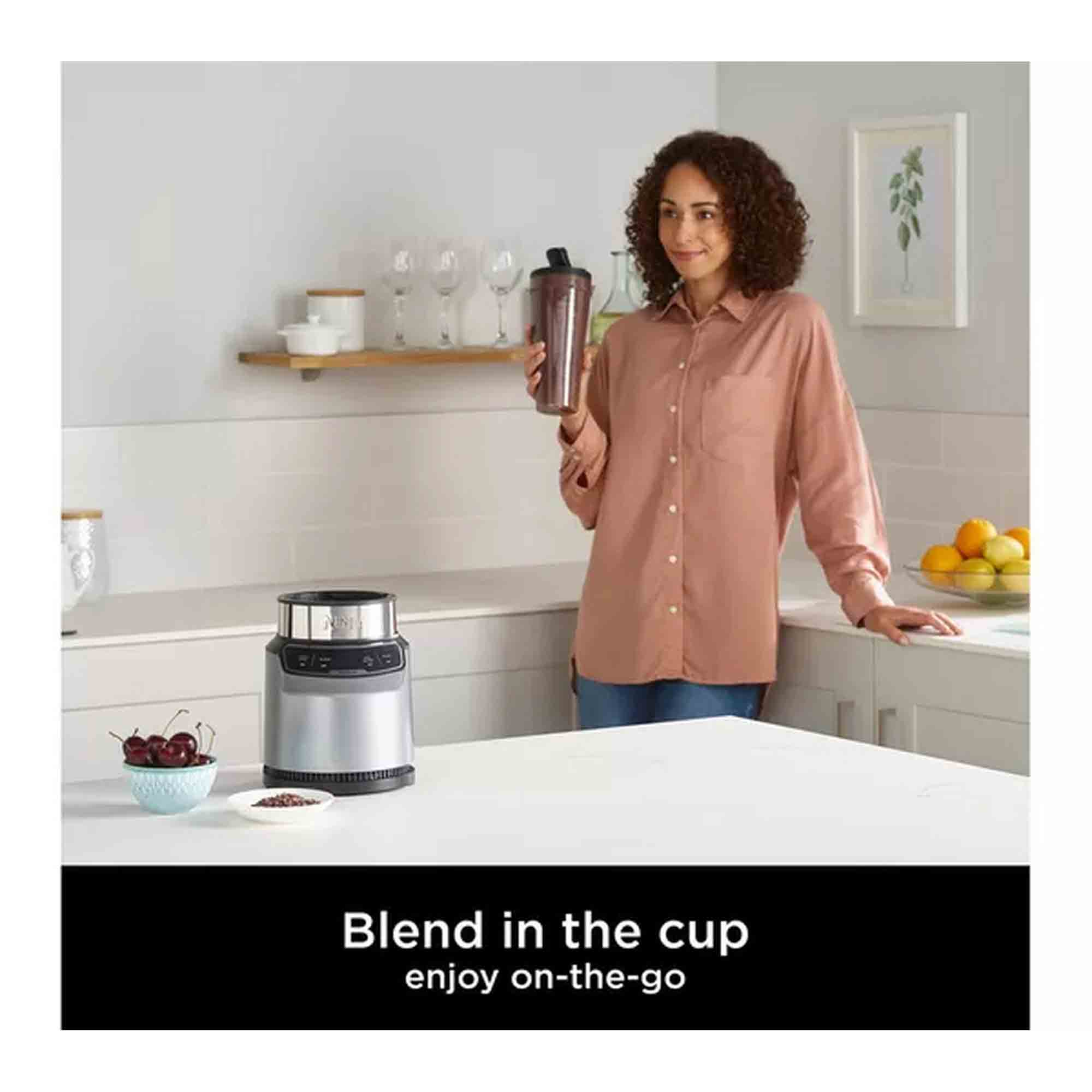 Ninja Motorised Compact Blender with Auto-iQ in Dark Grey - BN500UK Ninja Motorised Compact Blender with Auto-iQ in Dark Grey - BN500UK