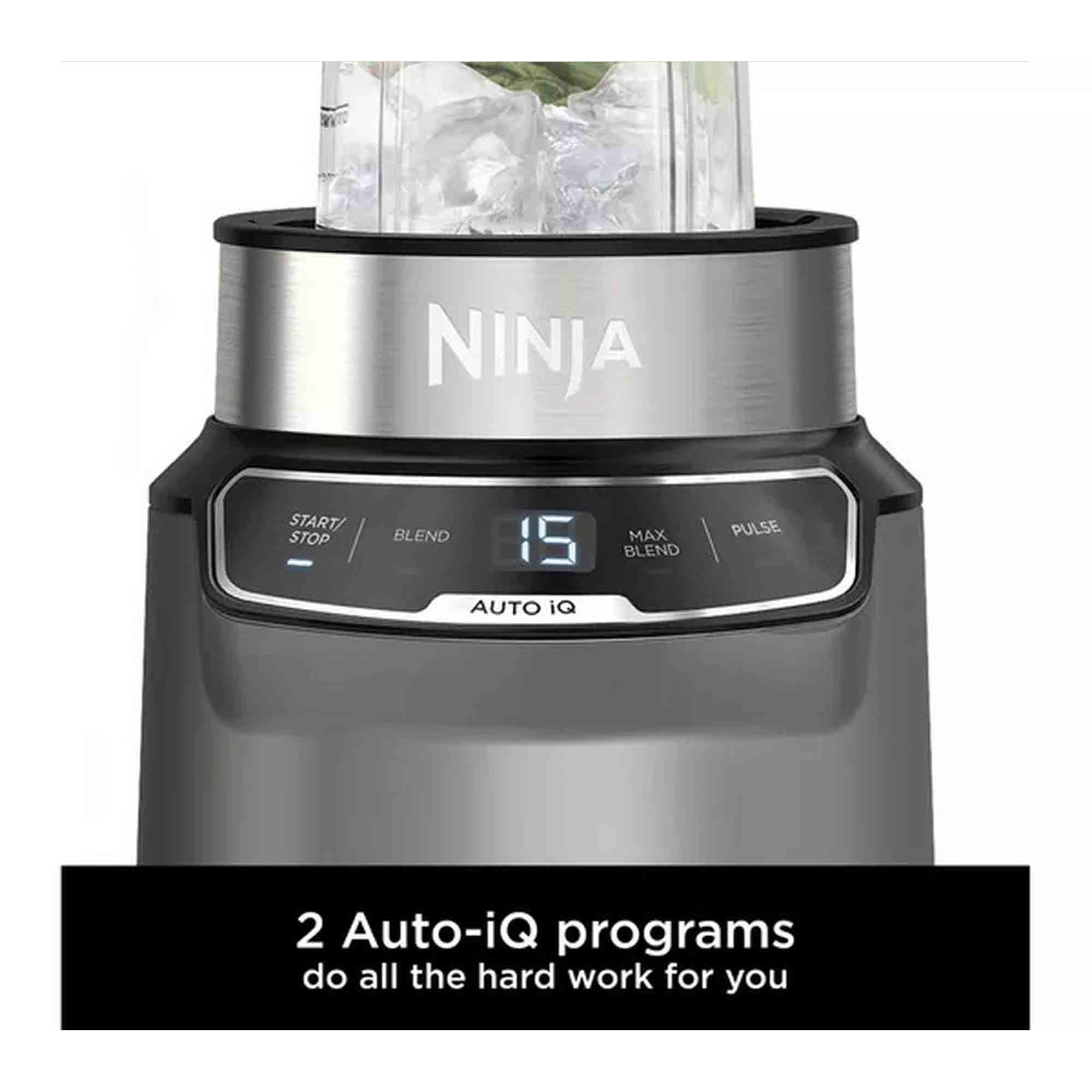 Ninja Motorised Compact Blender with Auto-iQ in Dark Grey - BN500UK Ninja Motorised Compact Blender with Auto-iQ in Dark Grey - BN500UK