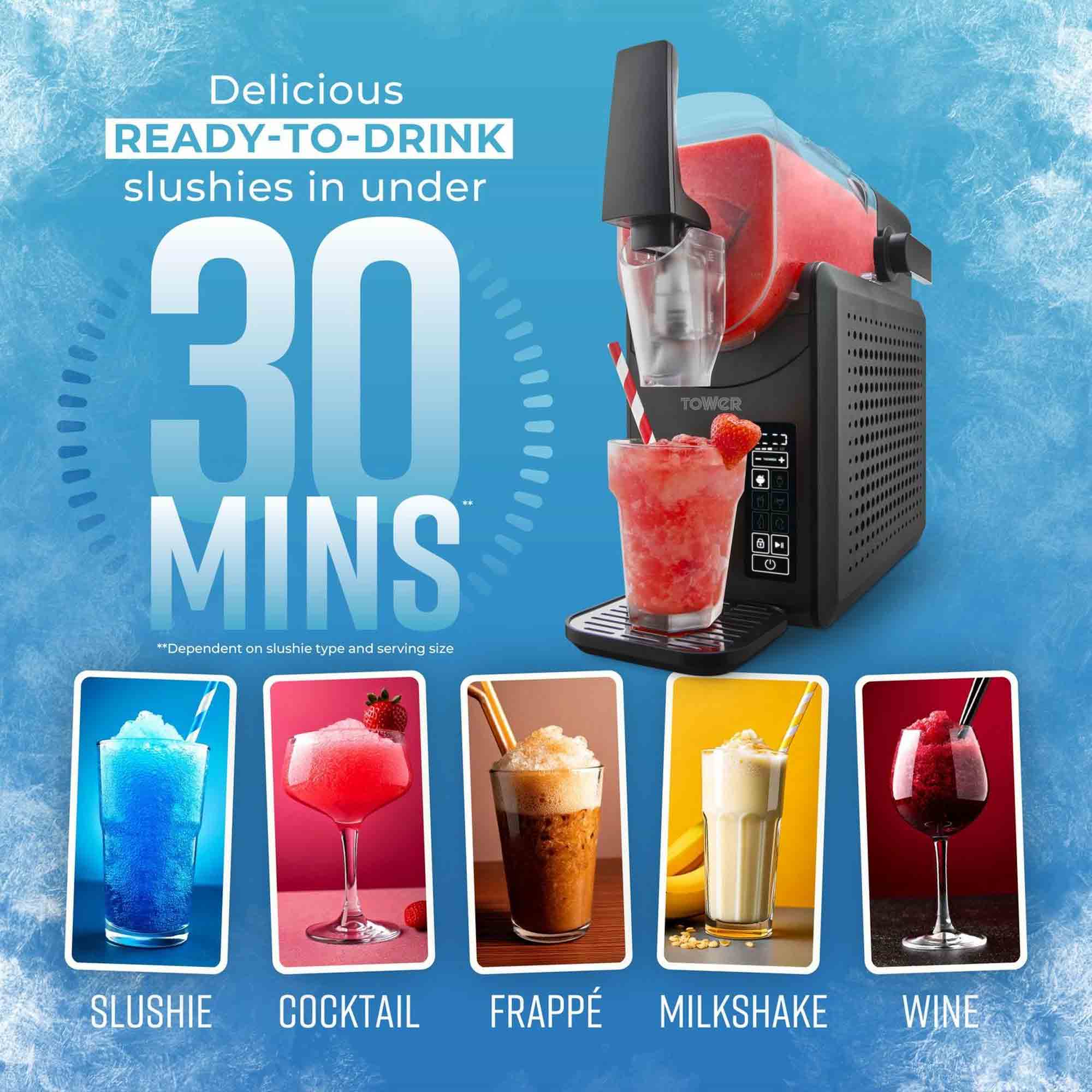 Tower 2.6L Frozen Drink Slushie Maker – Black - T19058 Tower 2.6L Frozen Drink Slushie Maker – Black - T19058