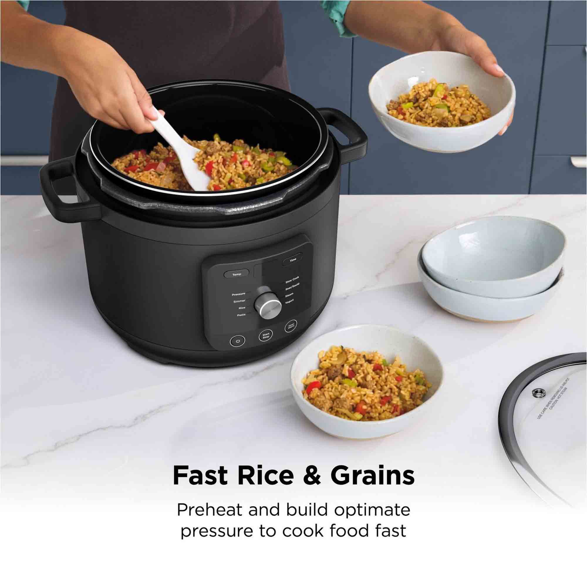 Ninja HyperHeat 9-in-1 Pressure & Rice Cooker – Grey/Black - PC201UK Ninja HyperHeat 9-in-1 Pressure & Rice Cooker – Grey/Black - PC201UK