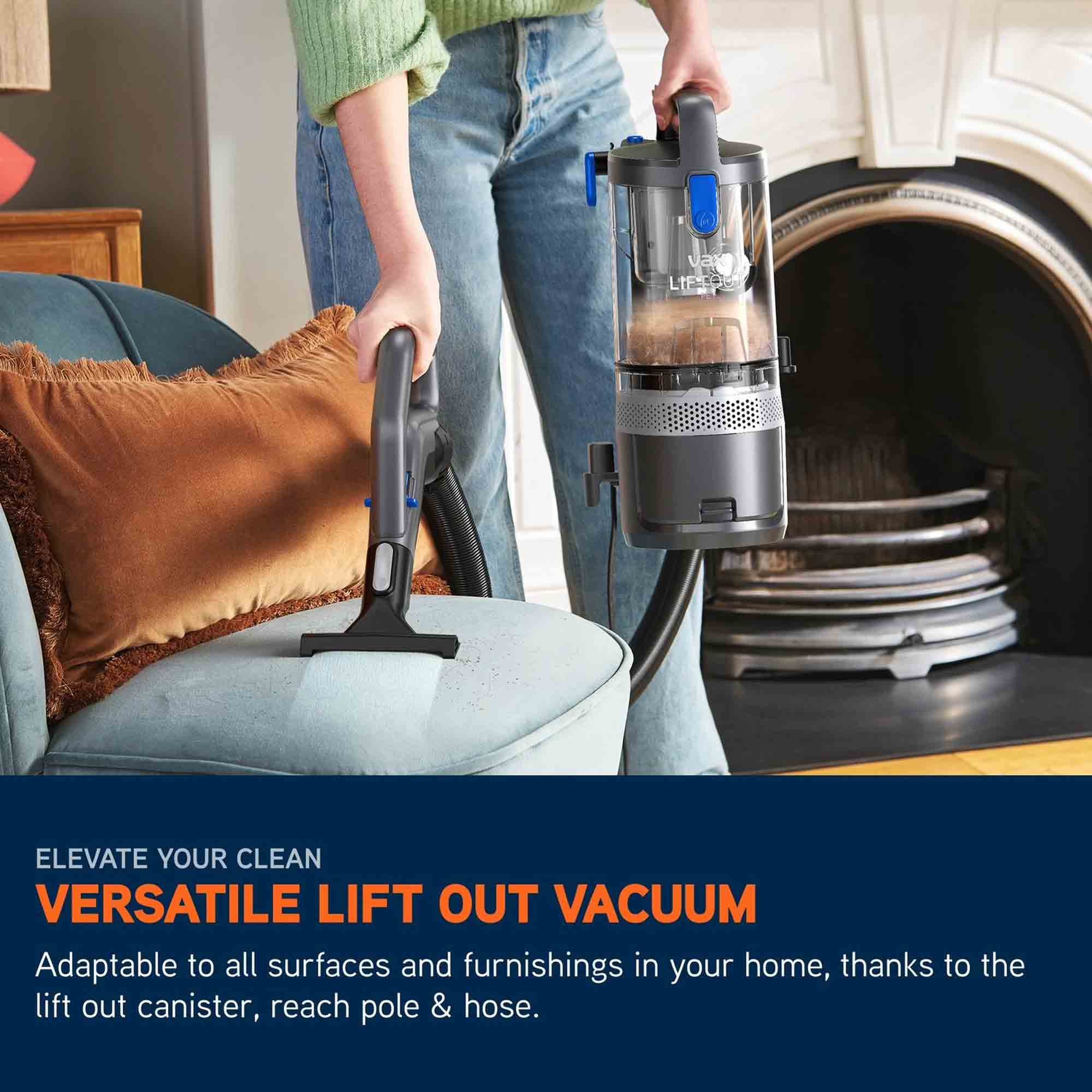 Vax LiftOut Reach Pet Upright Vacuum - Graphite / Blue - CDUP-LOXR Vax LiftOut Reach Pet Upright Vacuum - Graphite / Blue - CDUP-LOXR