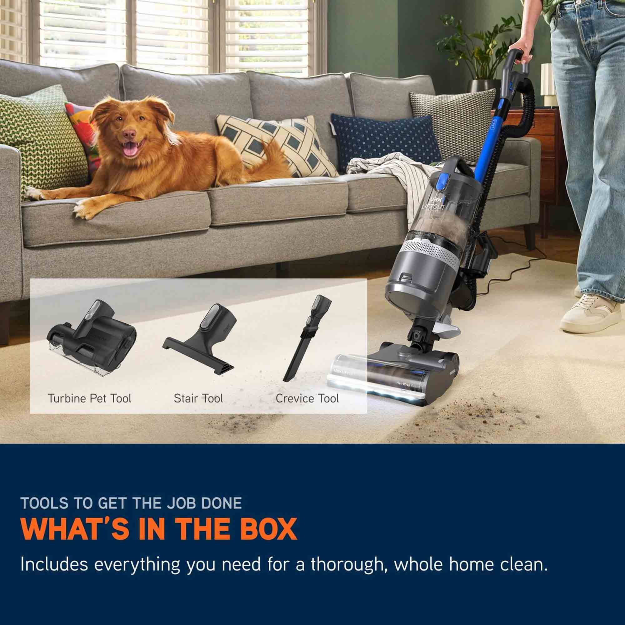 Vax LiftOut Reach Pet Upright Vacuum - Graphite / Blue - CDUP-LOXR Vax LiftOut Reach Pet Upright Vacuum - Graphite / Blue - CDUP-LOXR
