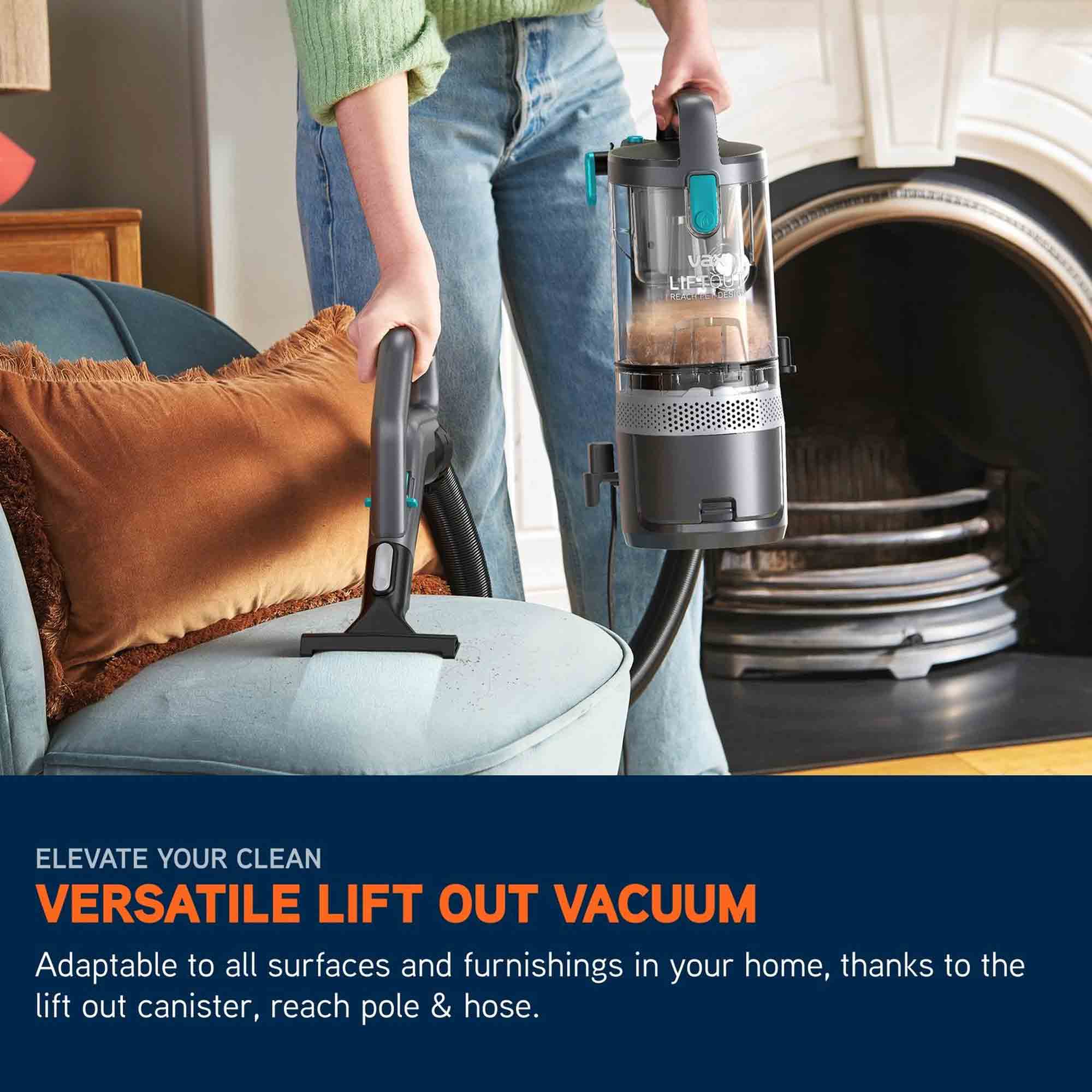 Vax LiftOut Reach Pet-Design Upright Vacuum Cleaner – Graphite/Teal - CDUP-LORP Vax LiftOut Reach Pet-Design Upright Vacuum Cleaner – Graphite/Teal - CDUP-LORP