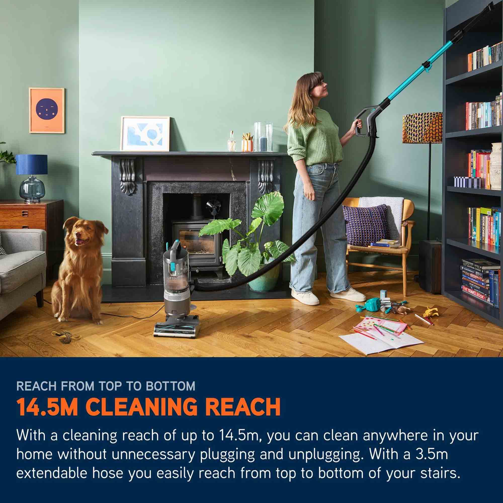 Vax LiftOut Reach Pet-Design Upright Vacuum Cleaner – Graphite/Teal - CDUP-LORP Vax LiftOut Reach Pet-Design Upright Vacuum Cleaner – Graphite/Teal - CDUP-LORP