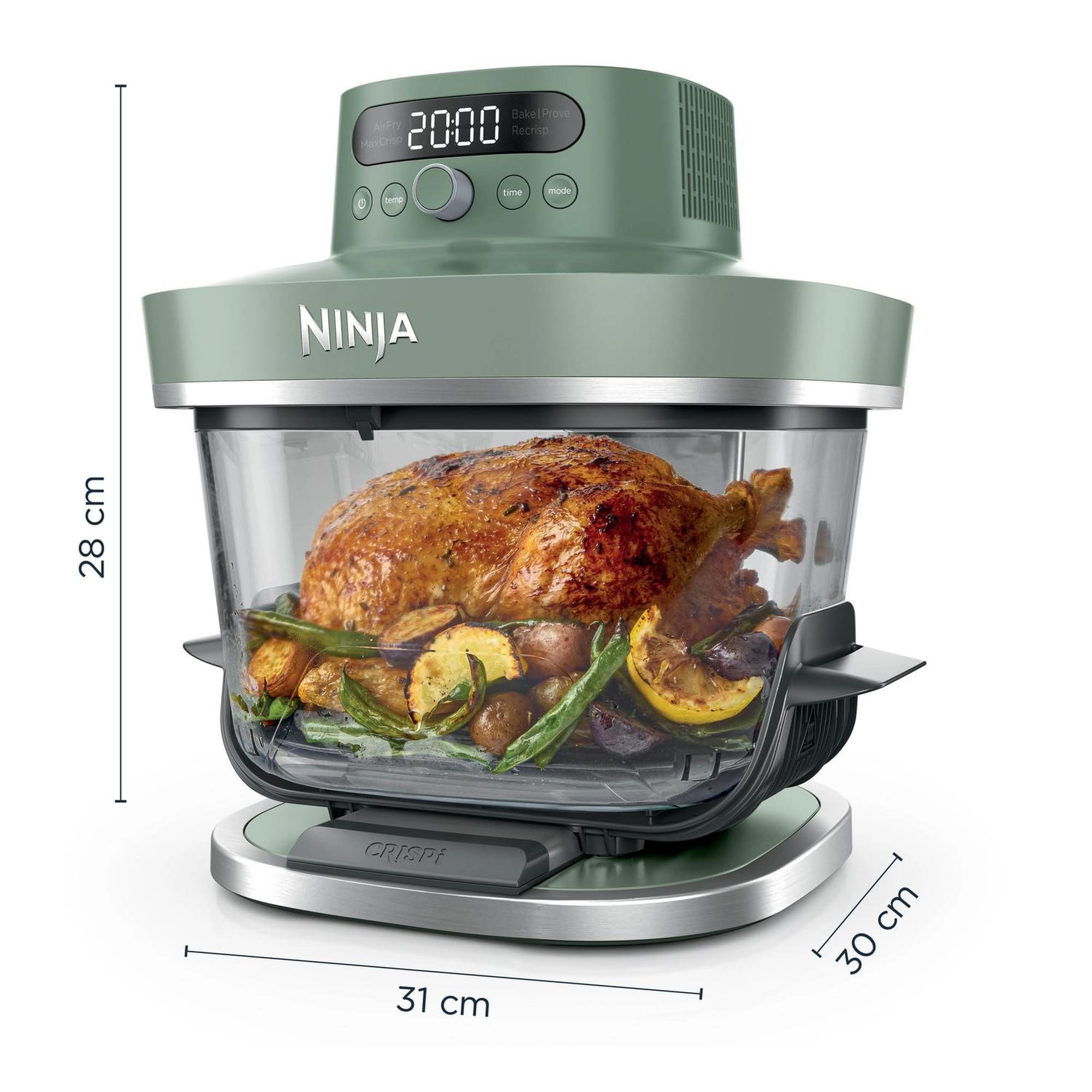 Ninja CRISPi PRO 5-in-1 Glass Air Fryer - Green - AS090UKGN Ninja CRISPi PRO 5-in-1 Glass Air Fryer - Green - AS090UKGN