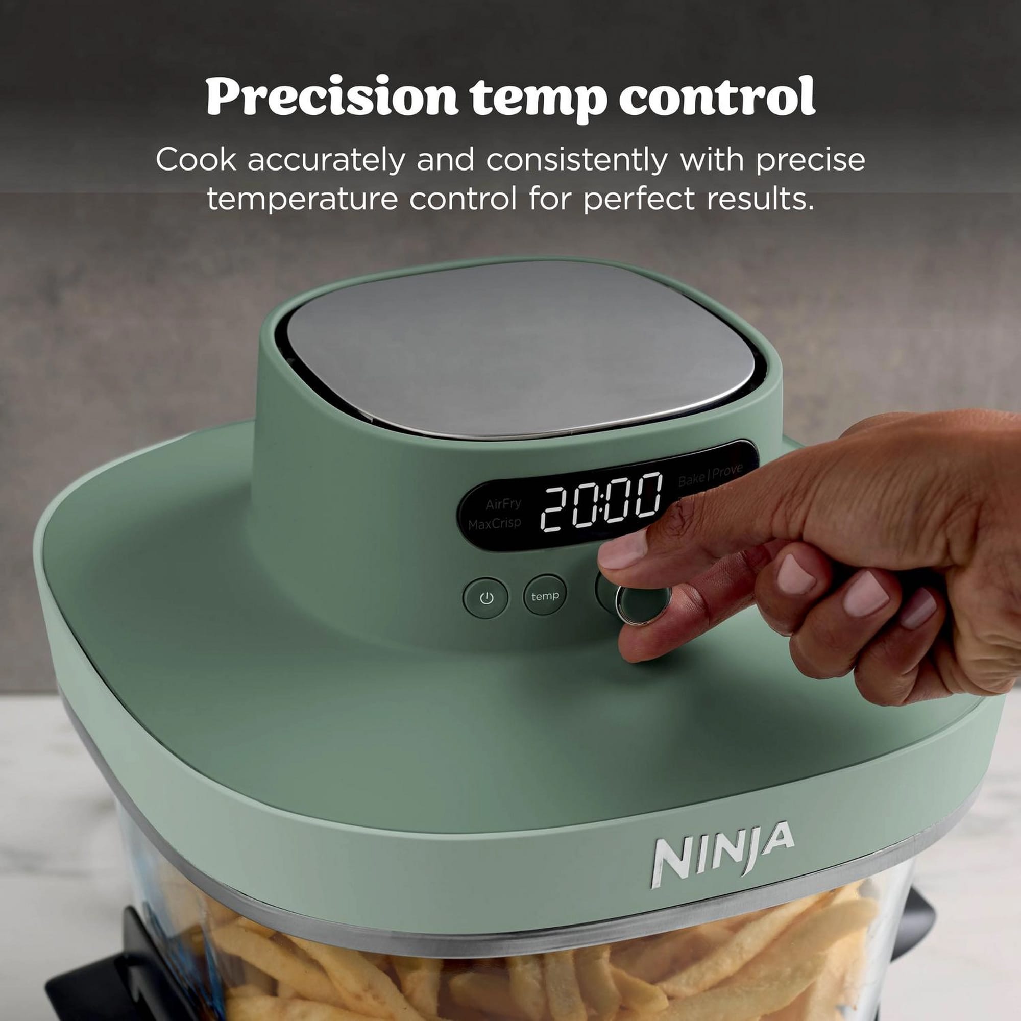 Ninja CRISPi PRO 5-in-1 Glass Air Fryer - Green - AS090UKGN Ninja CRISPi PRO 5-in-1 Glass Air Fryer - Green - AS090UKGN