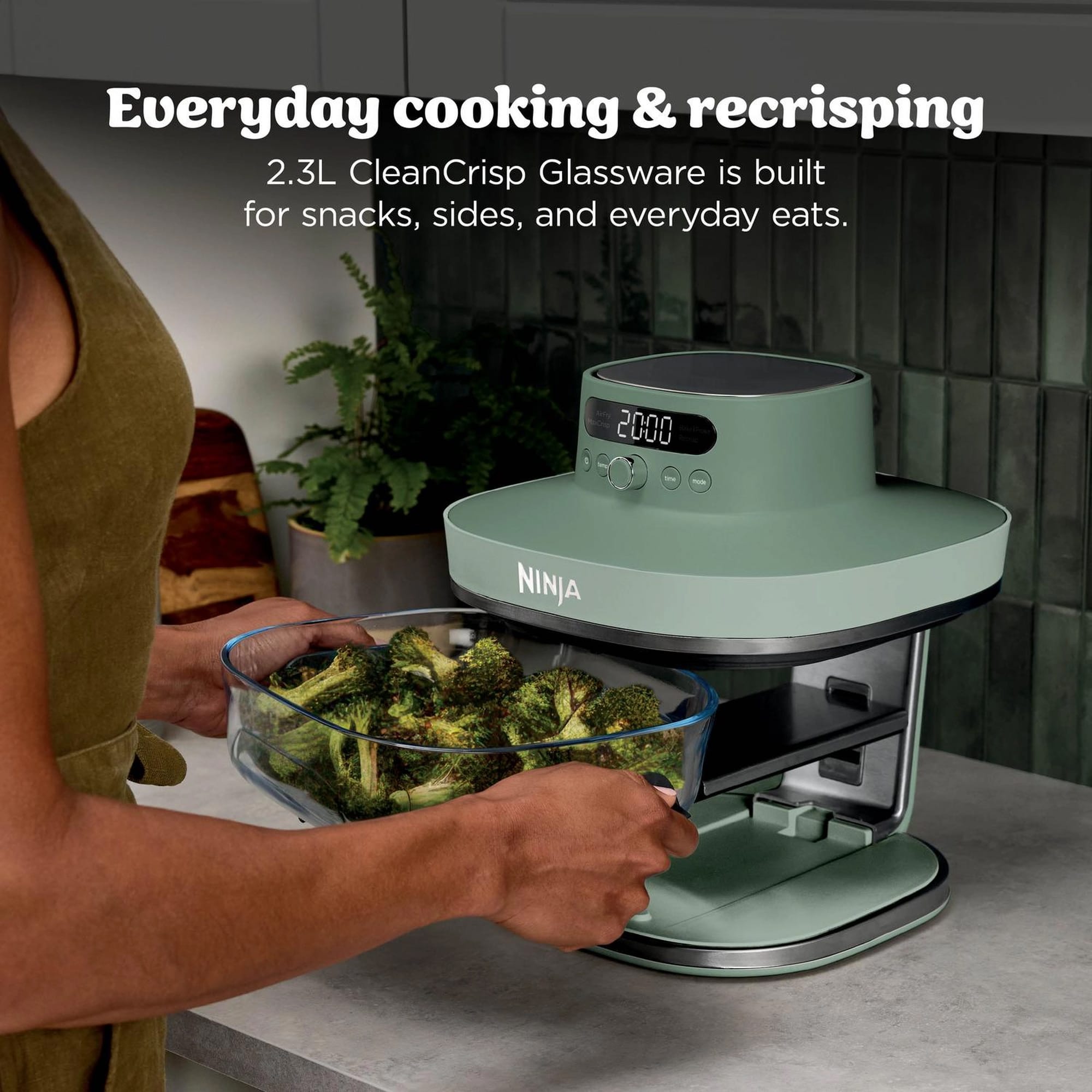 Ninja CRISPi PRO 5-in-1 Glass Air Fryer - Green - AS090UKGN Ninja CRISPi PRO 5-in-1 Glass Air Fryer - Green - AS090UKGN