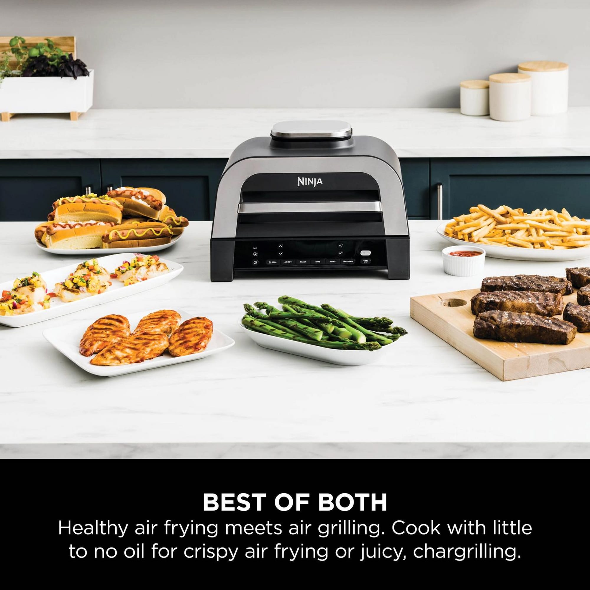 Ninja 6-in-1 MAX Grill & Air Fryer - Black/ Stainless Steel - DG551UK Ninja 6-in-1 MAX Grill & Air Fryer - Black/ Stainless Steel - DG551UK