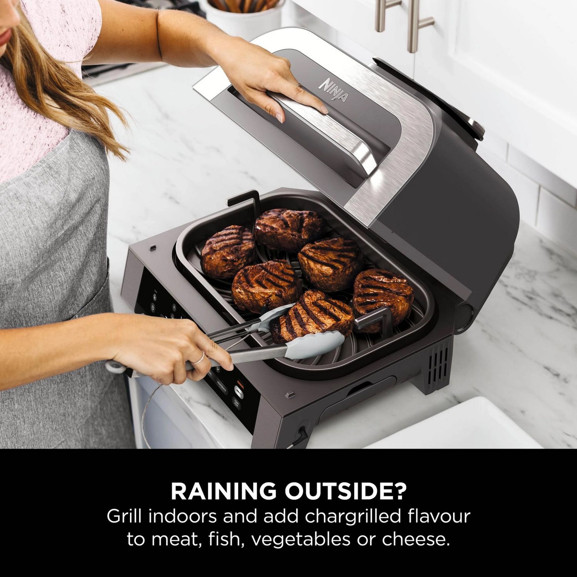 Ninja 6-in-1 MAX Grill & Air Fryer - Black/ Stainless Steel - DG551UK Ninja 6-in-1 MAX Grill & Air Fryer - Black/ Stainless Steel - DG551UK