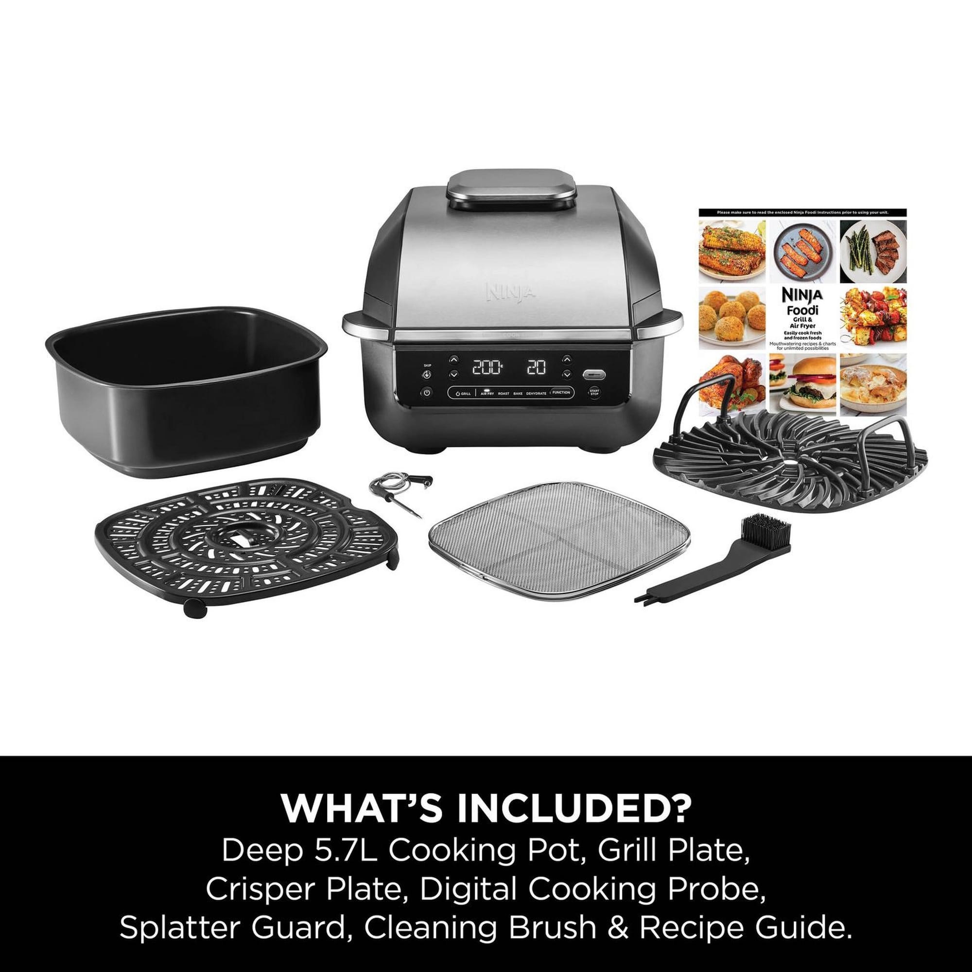 Ninja 5-in-1 Grill & Air Fryer – Black/Silver - EG351UK Ninja 5-in-1 Grill & Air Fryer – Black/Silver - EG351UK