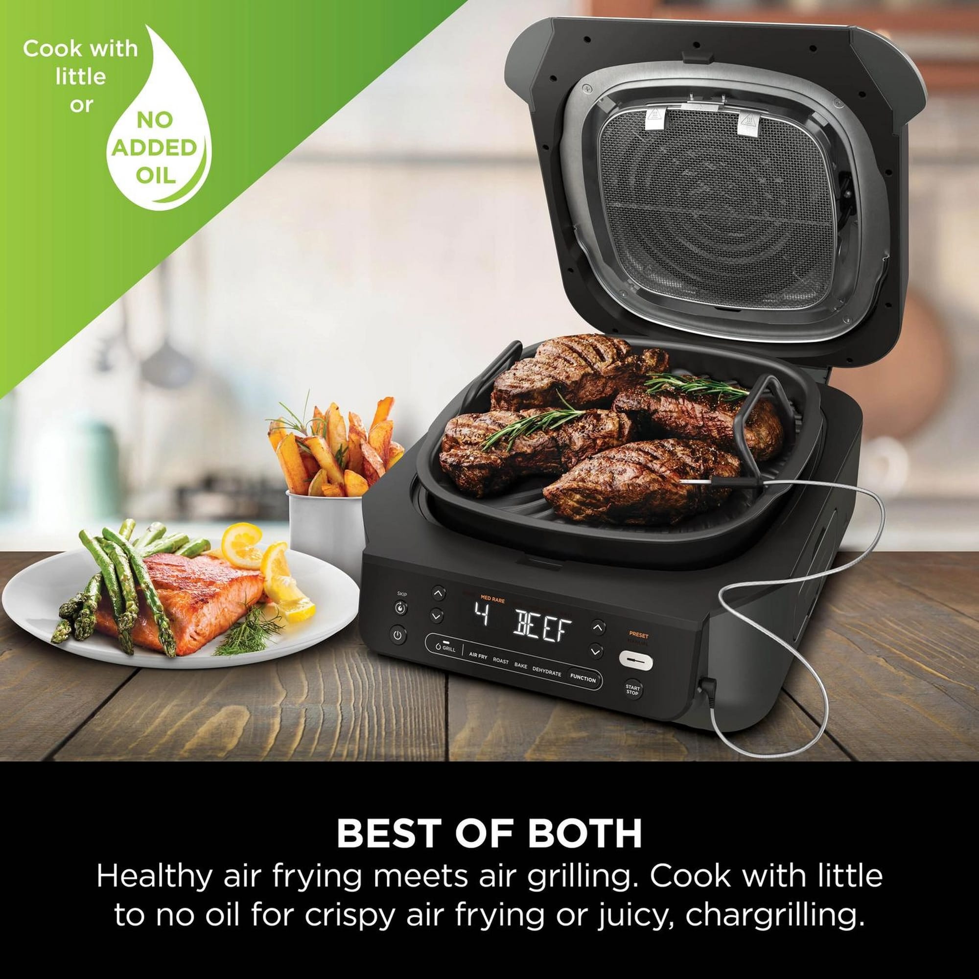Ninja 5-in-1 Grill & Air Fryer – Black/Silver - EG351UK Ninja 5-in-1 Grill & Air Fryer – Black/Silver - EG351UK