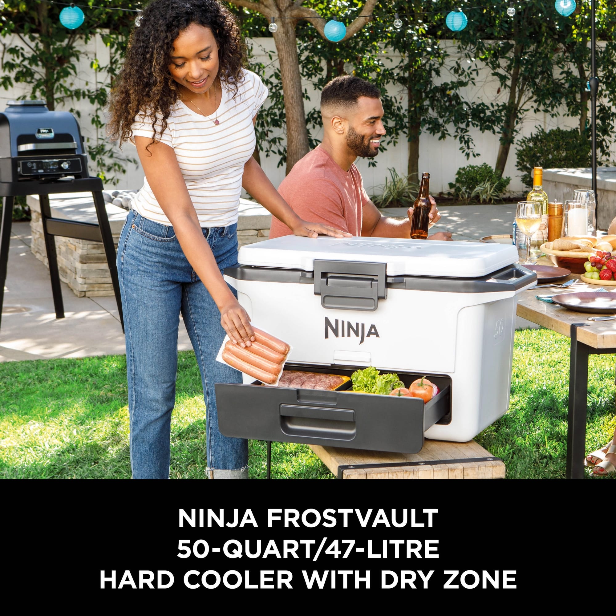 Ninja FrostVault 47L Hard Cooler with Dry Zone – Cloud White - FB151UKWH Ninja FrostVault 47L Hard Cooler with Dry Zone – Cloud White - FB151UKWH